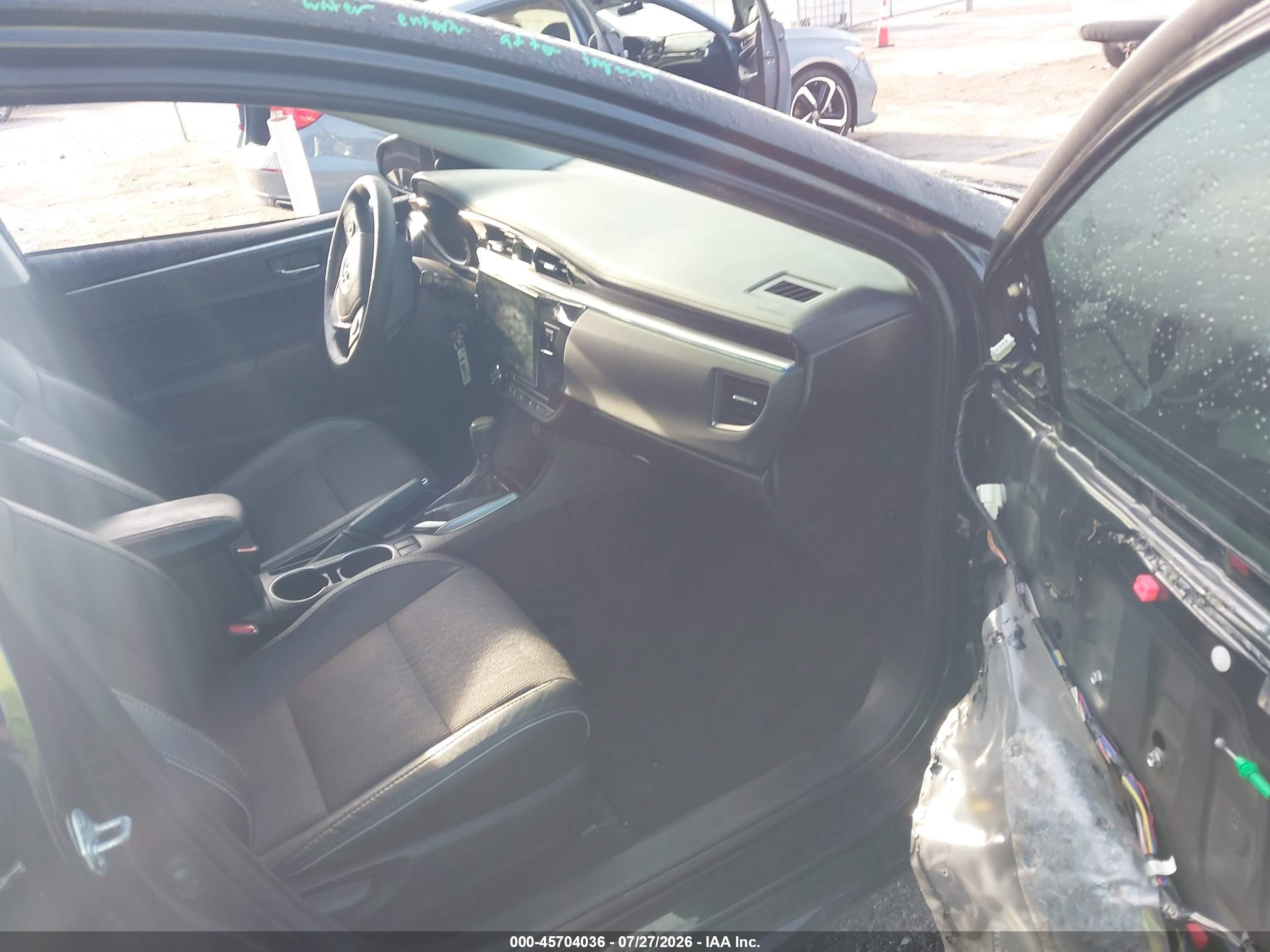 2015 Toyota Corolla S Plus Black vin: 2T1BURHE5FC285164