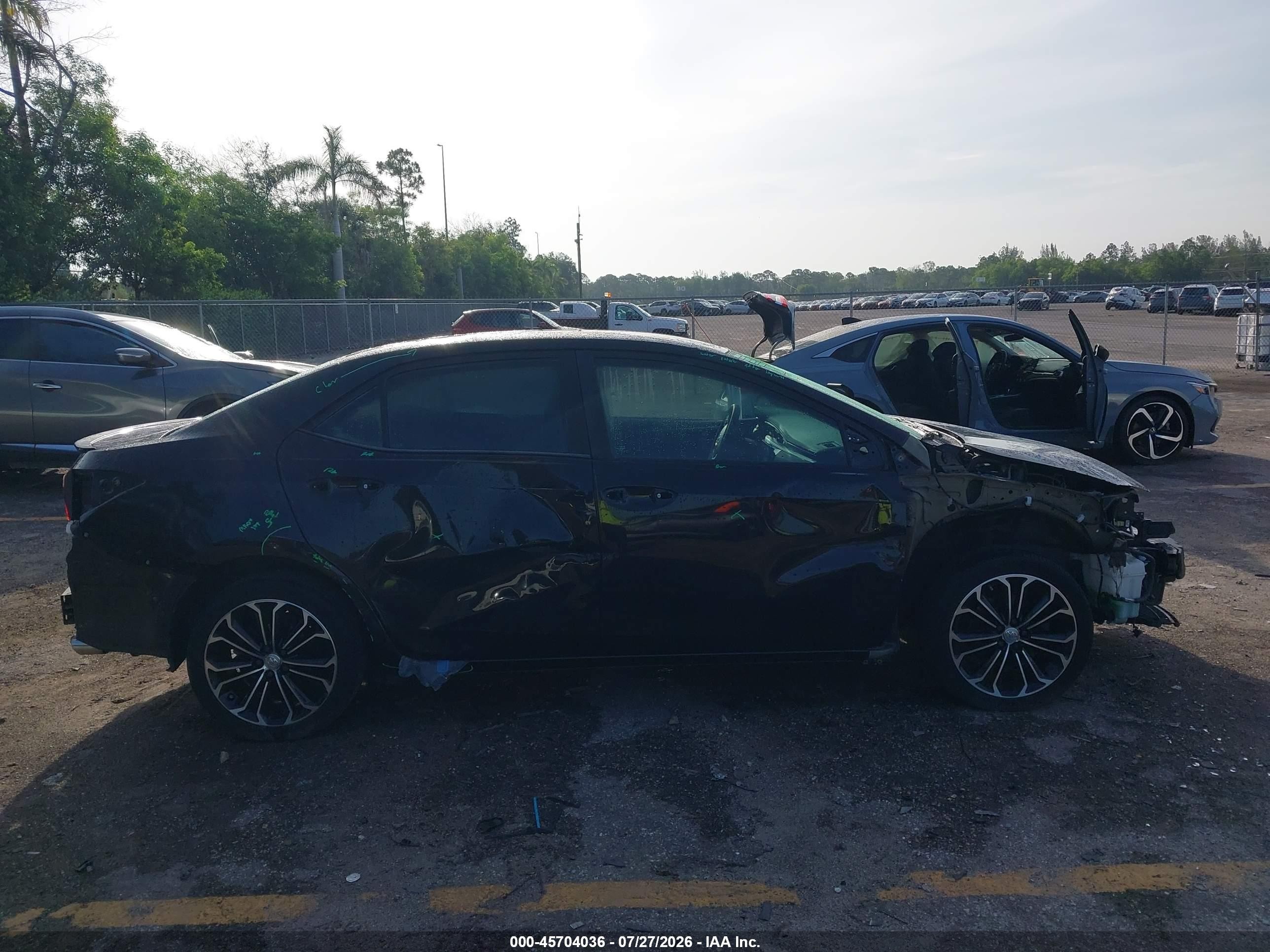2015 Toyota Corolla S Plus Black vin: 2T1BURHE5FC285164