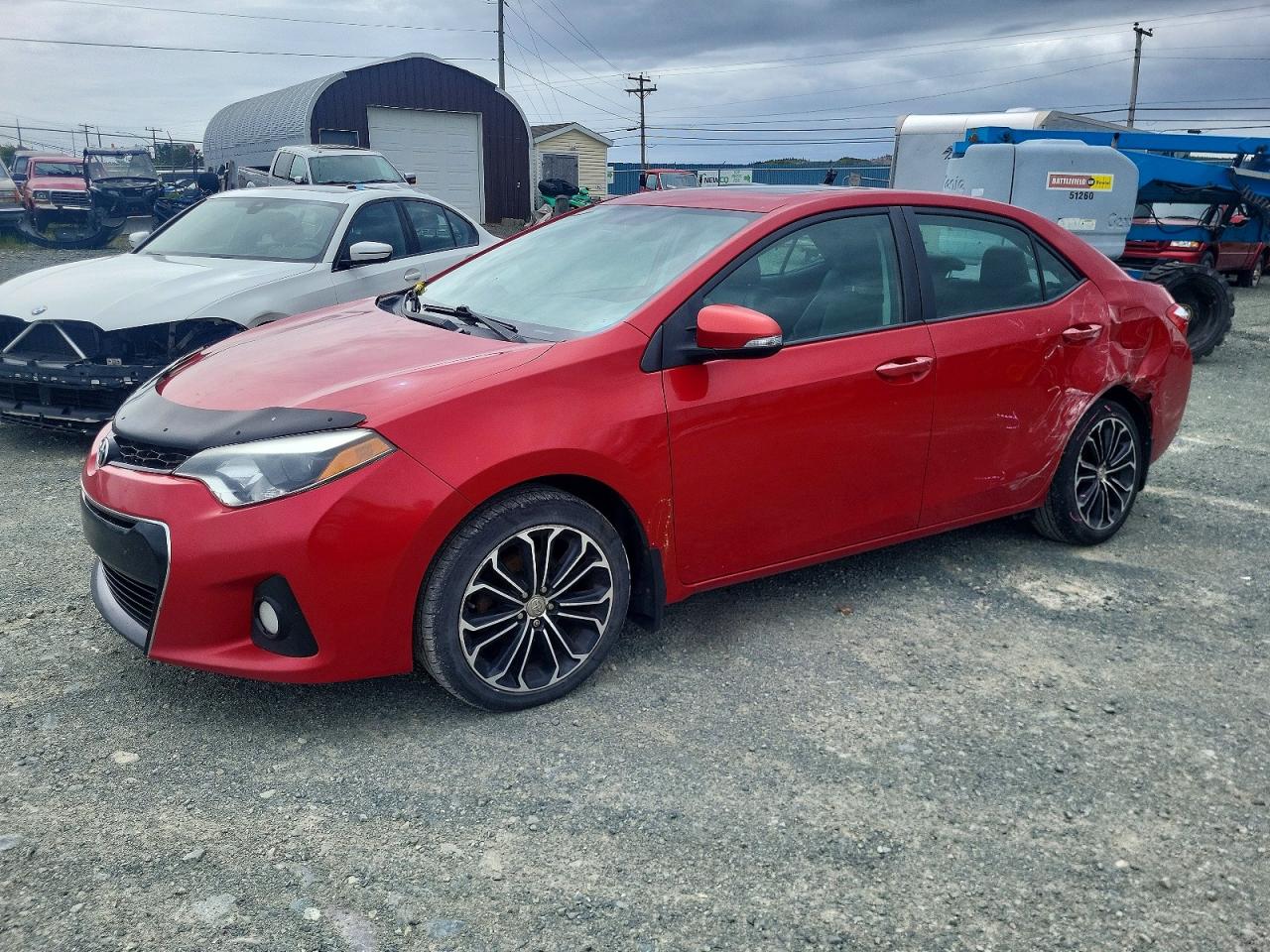 2015 Toyota Corolla L Red vin: 2T1BURHE5FC297041