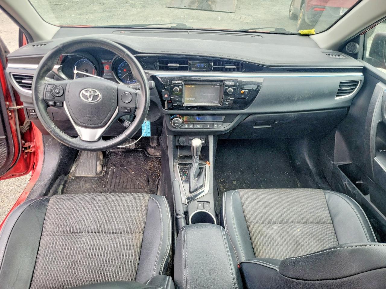 2015 Toyota Corolla L Red vin: 2T1BURHE5FC297041