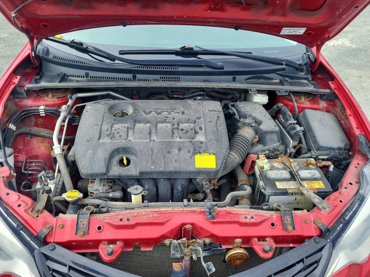 2015 Toyota Corolla L Red vin: 2T1BURHE5FC297041