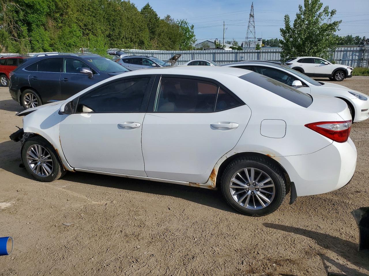 2015 Toyota Corolla L White vin: 2T1BURHE5FC304182