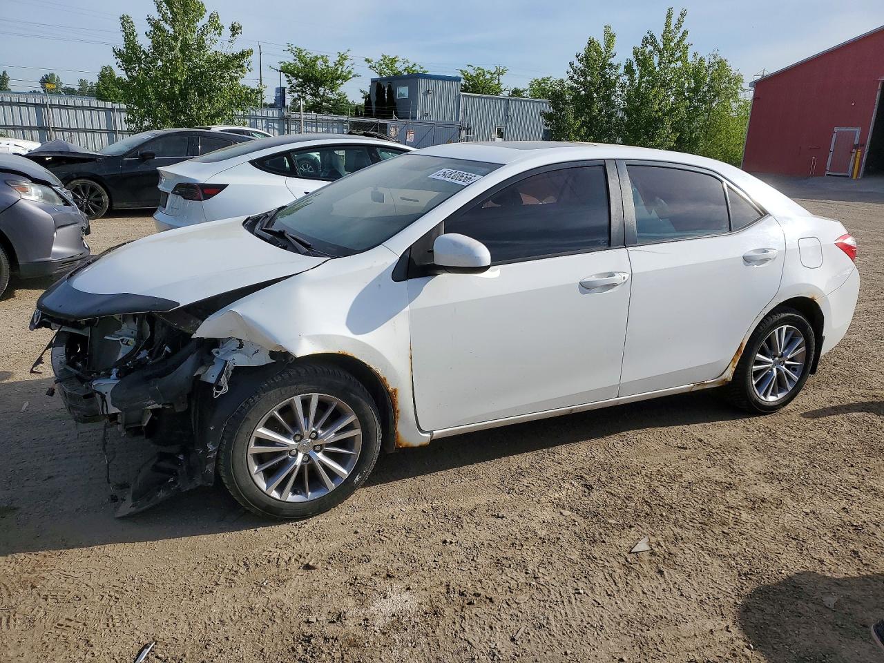 2015 Toyota Corolla L White vin: 2T1BURHE5FC304182
