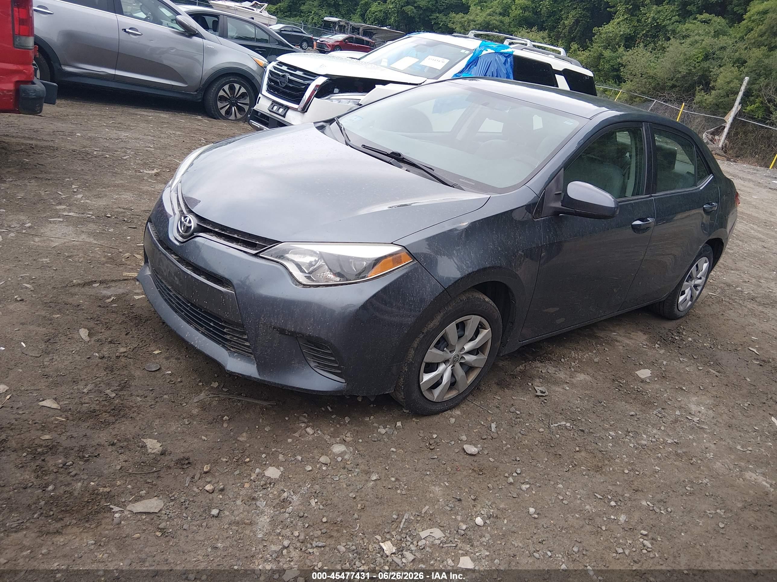 2015 Toyota Corolla Le Blue vin: 2T1BURHE5FC324321