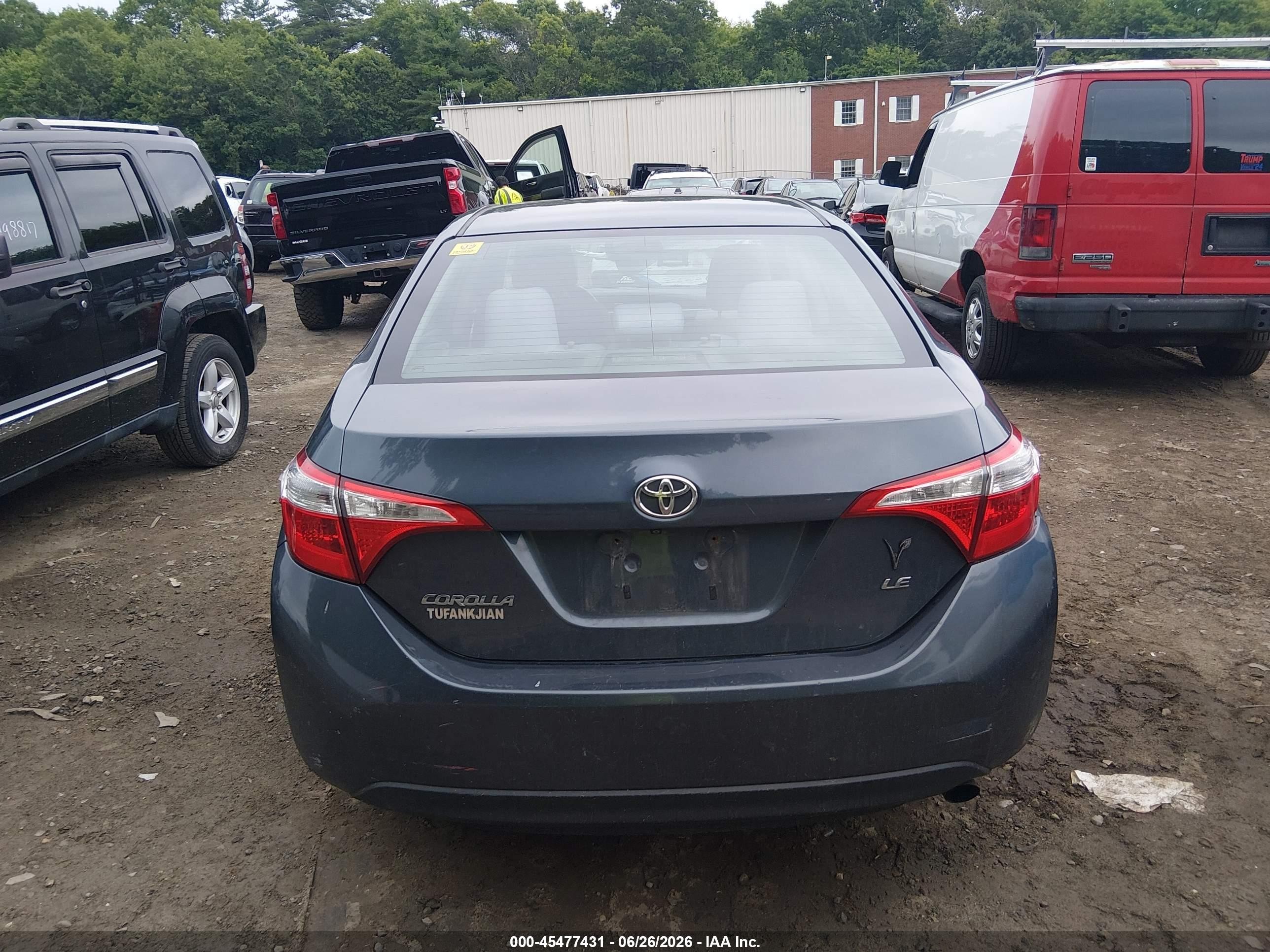 2015 Toyota Corolla Le Blue vin: 2T1BURHE5FC324321