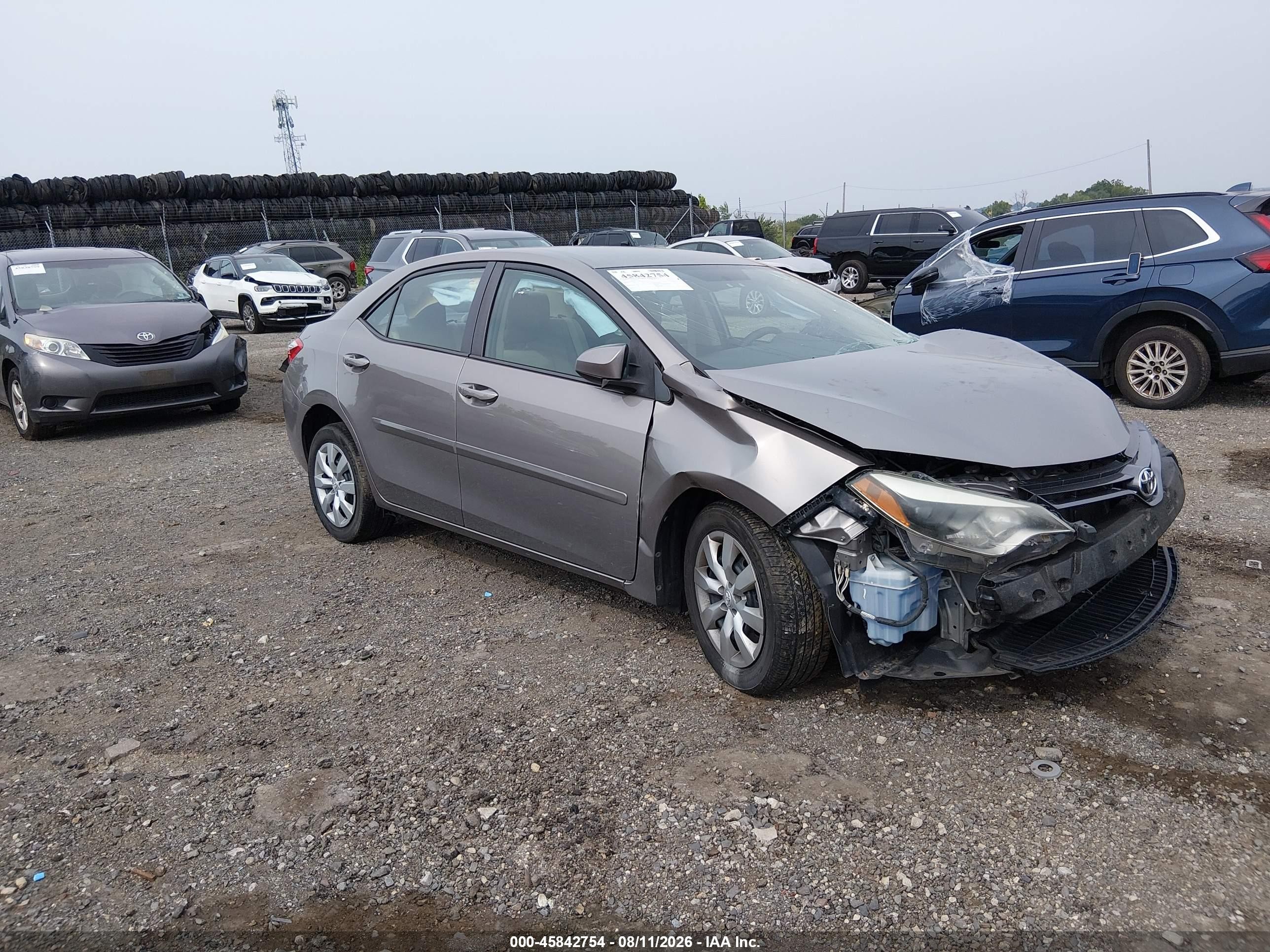 2015 Toyota Corolla Le Silver vin: 2T1BURHE5FC331625