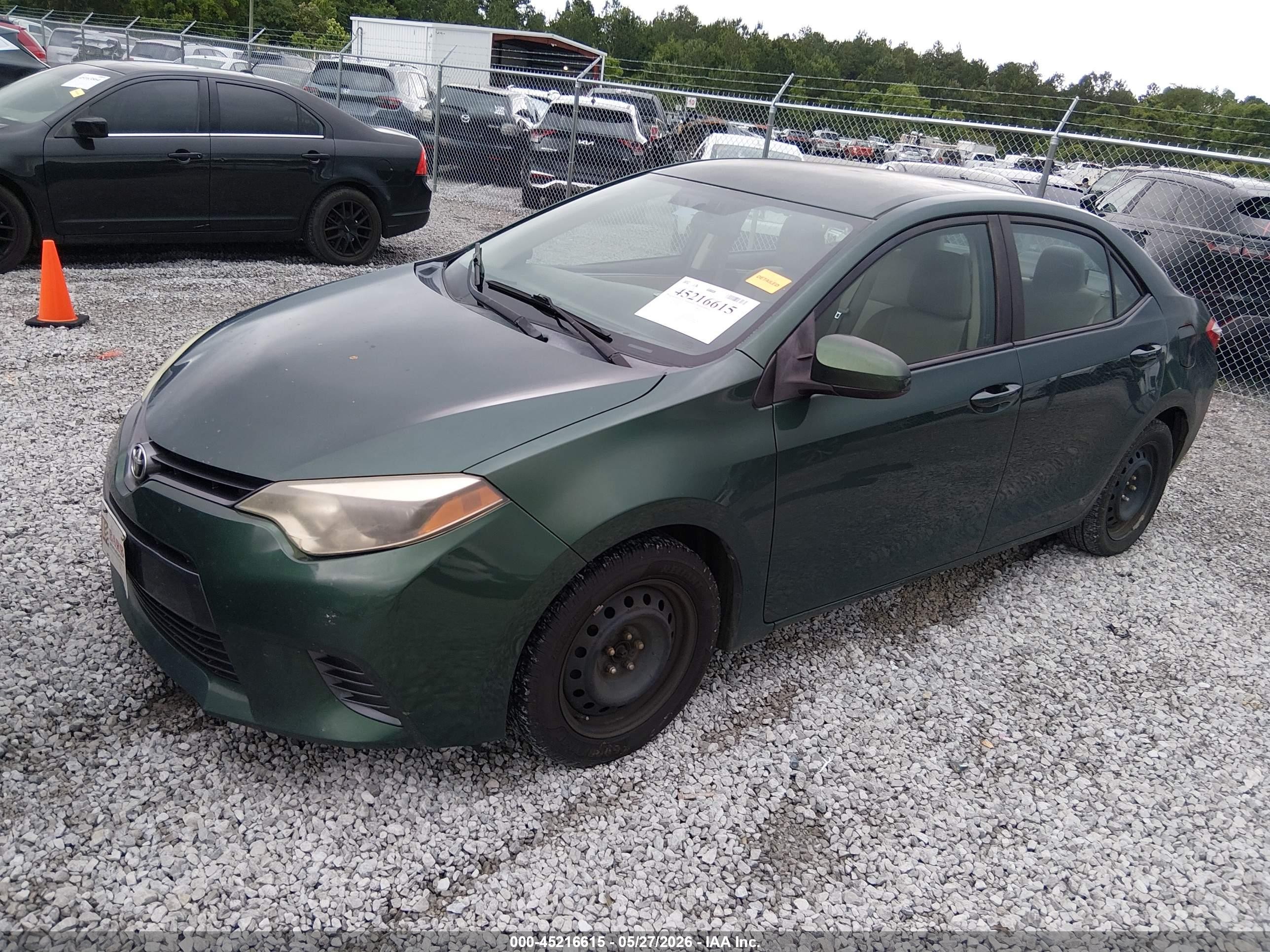2015 Toyota Corolla Le Green vin: 2T1BURHE5FC344696