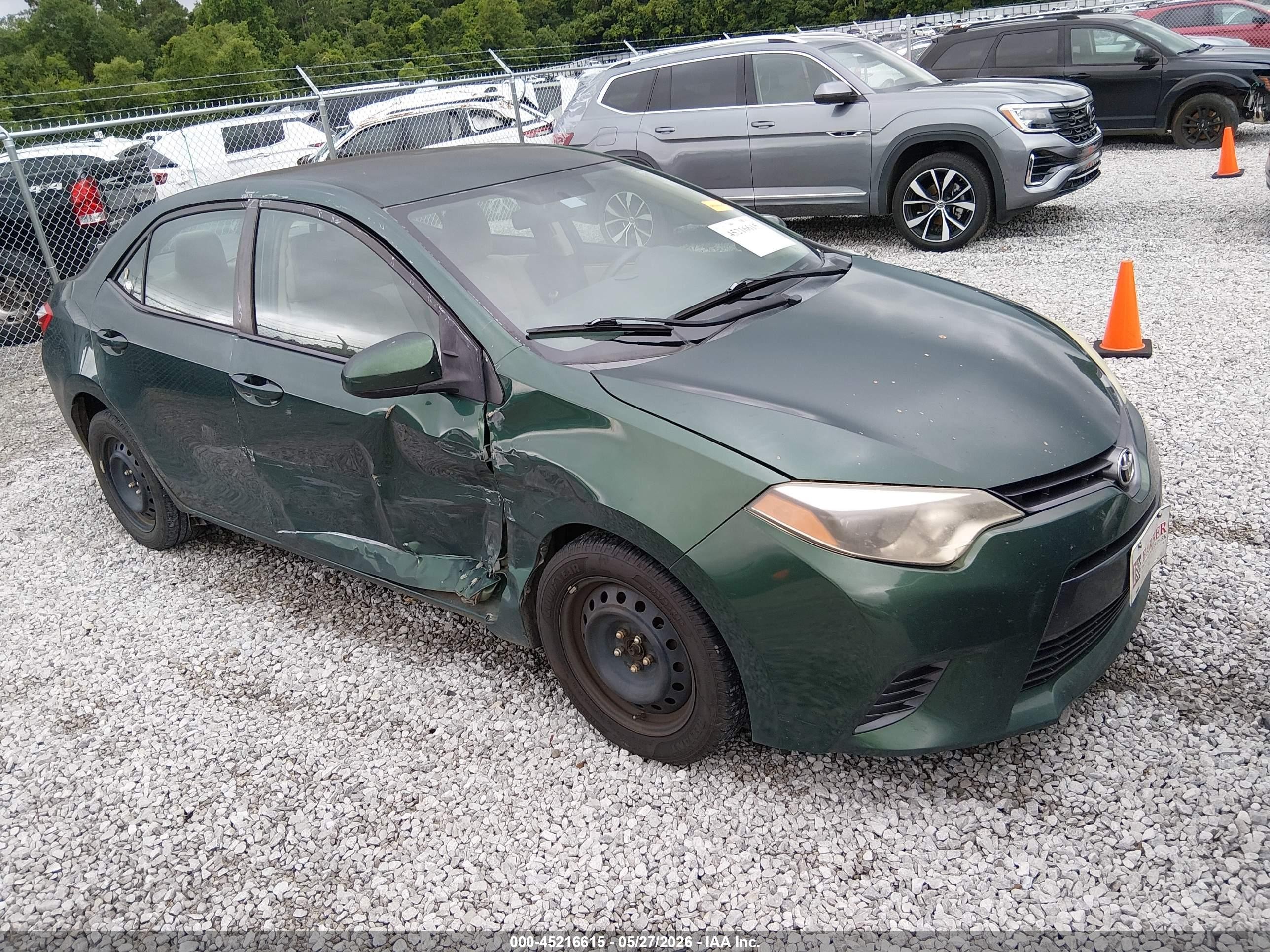 2015 Toyota Corolla Le Green vin: 2T1BURHE5FC344696