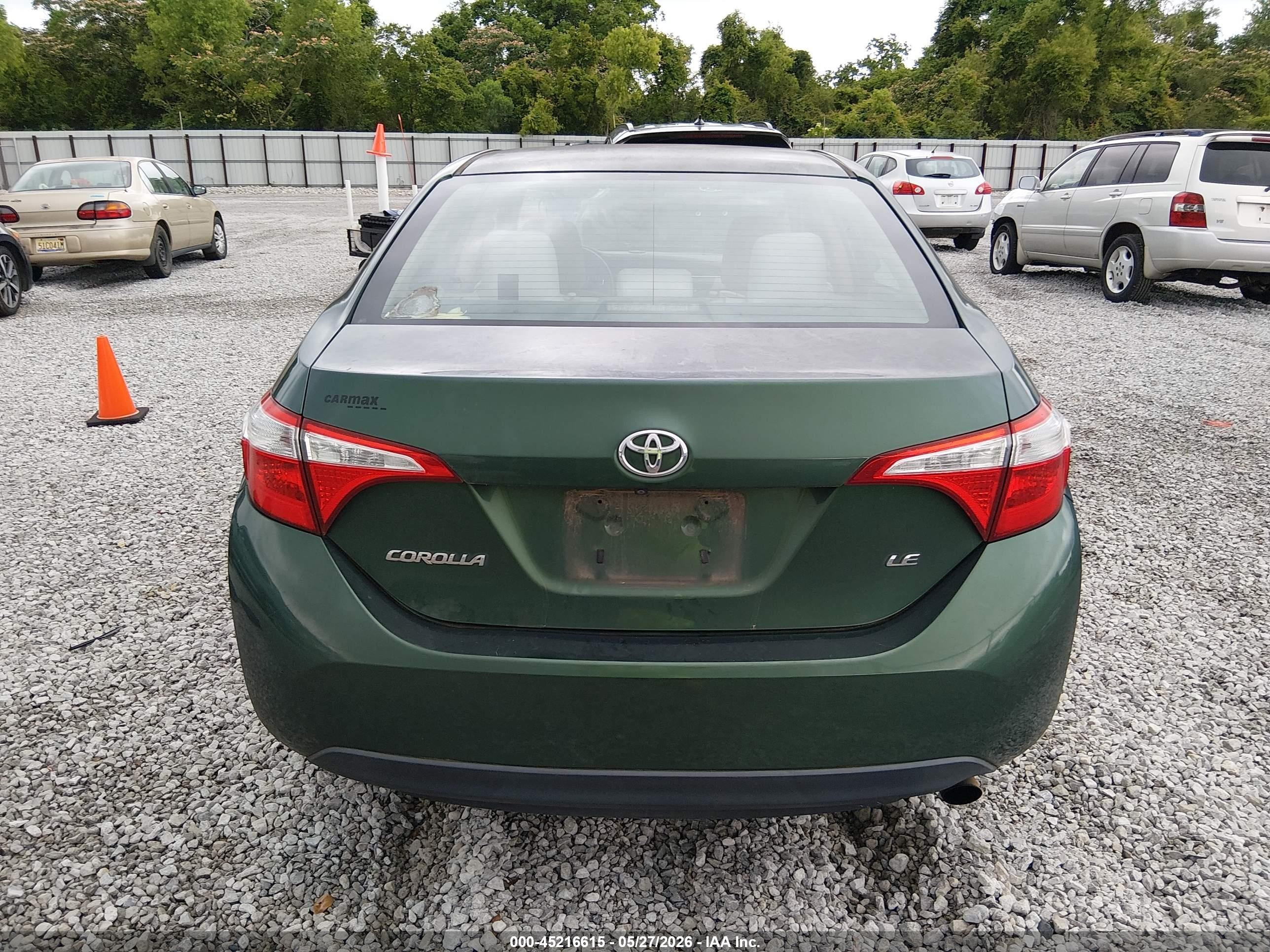 2015 Toyota Corolla Le Green vin: 2T1BURHE5FC344696