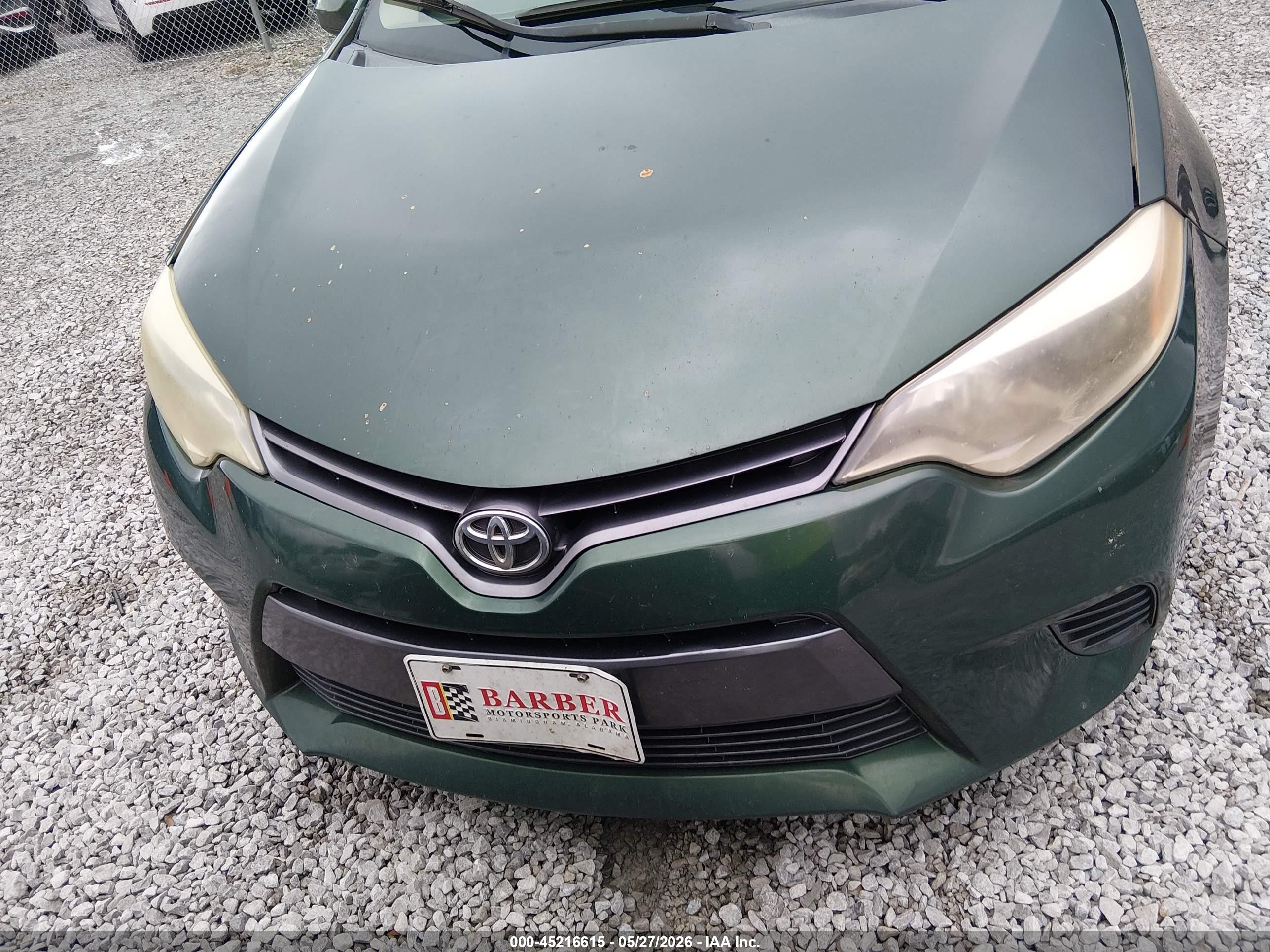 2015 Toyota Corolla Le Green vin: 2T1BURHE5FC344696