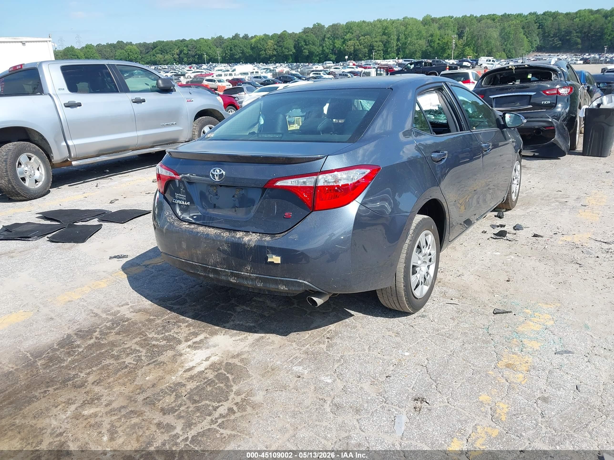 2015 Toyota Corolla S Gray vin: 2T1BURHE5FC349459