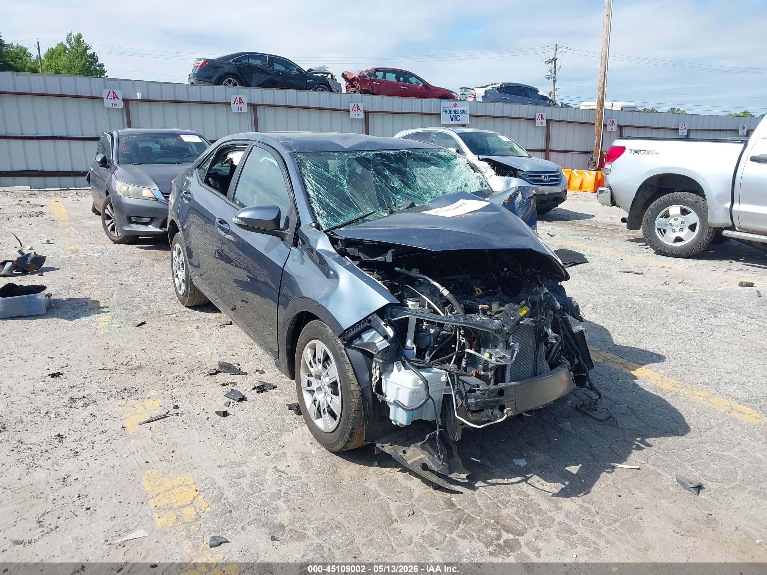 2015 Toyota Corolla S Gray vin: 2T1BURHE5FC349459