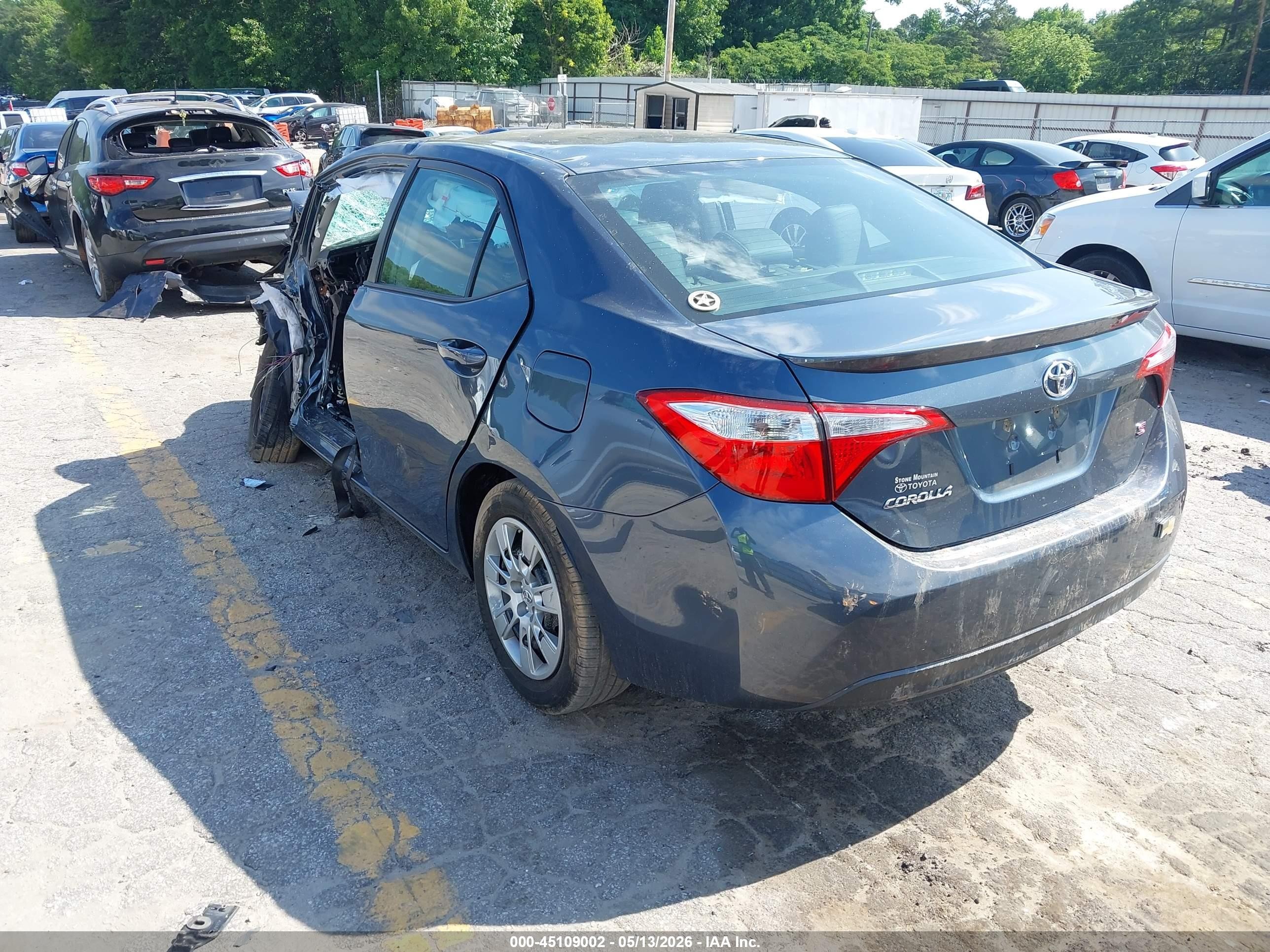 2015 Toyota Corolla S Gray vin: 2T1BURHE5FC349459
