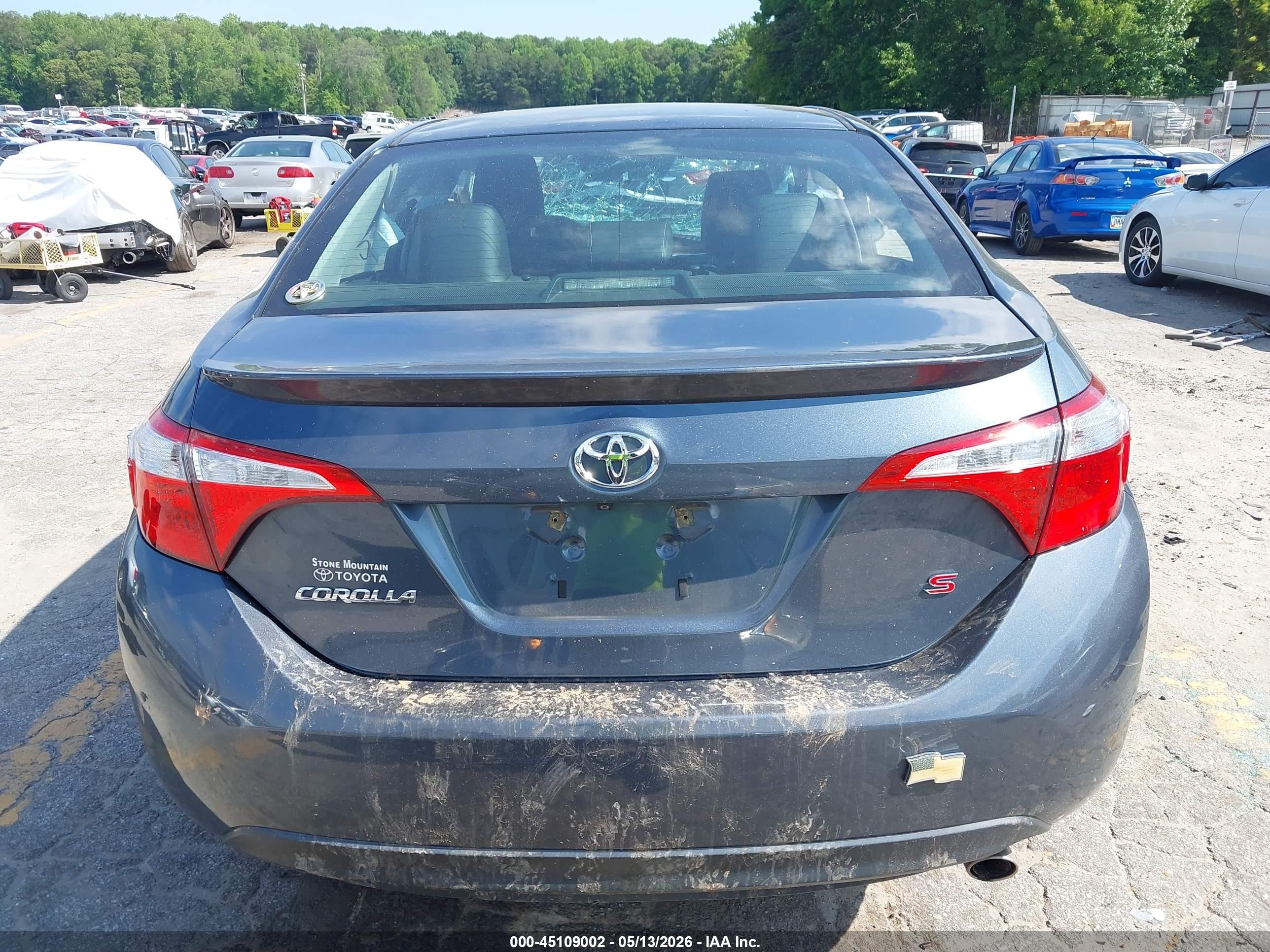 2015 Toyota Corolla S Gray vin: 2T1BURHE5FC349459