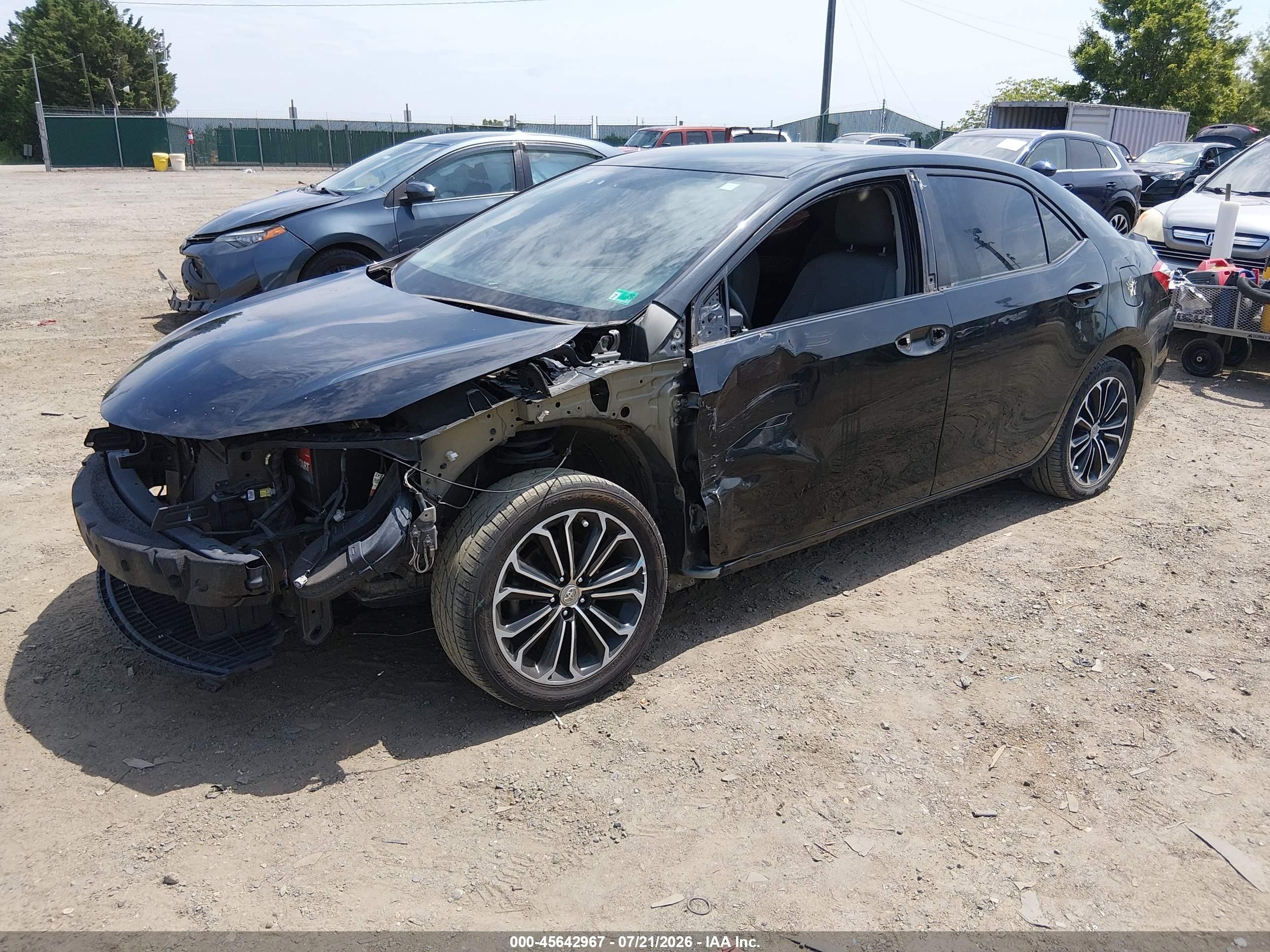 2015 Toyota Corolla Le Black vin: 2T1BURHE5FC359831