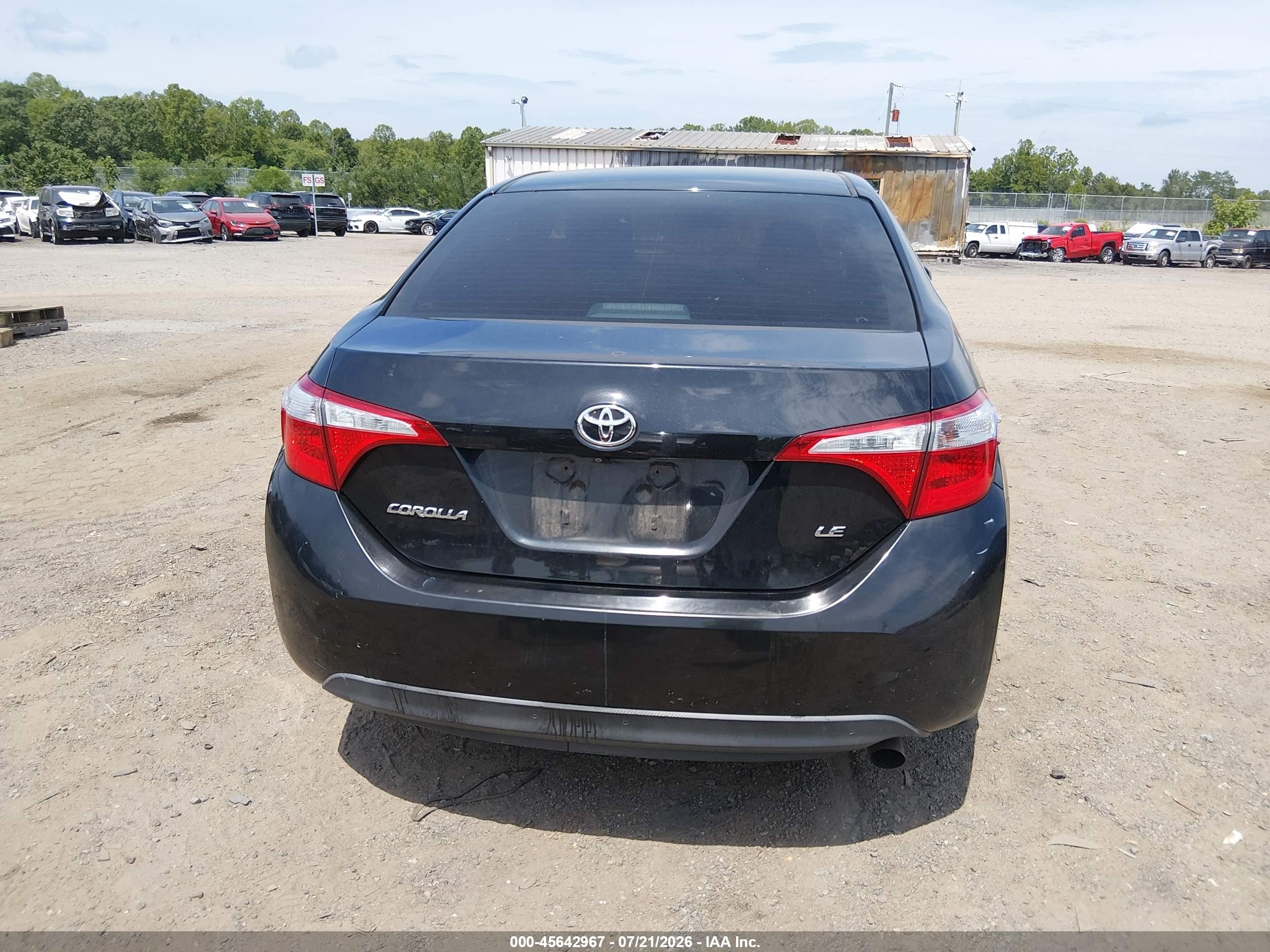 2015 Toyota Corolla Le Black vin: 2T1BURHE5FC359831