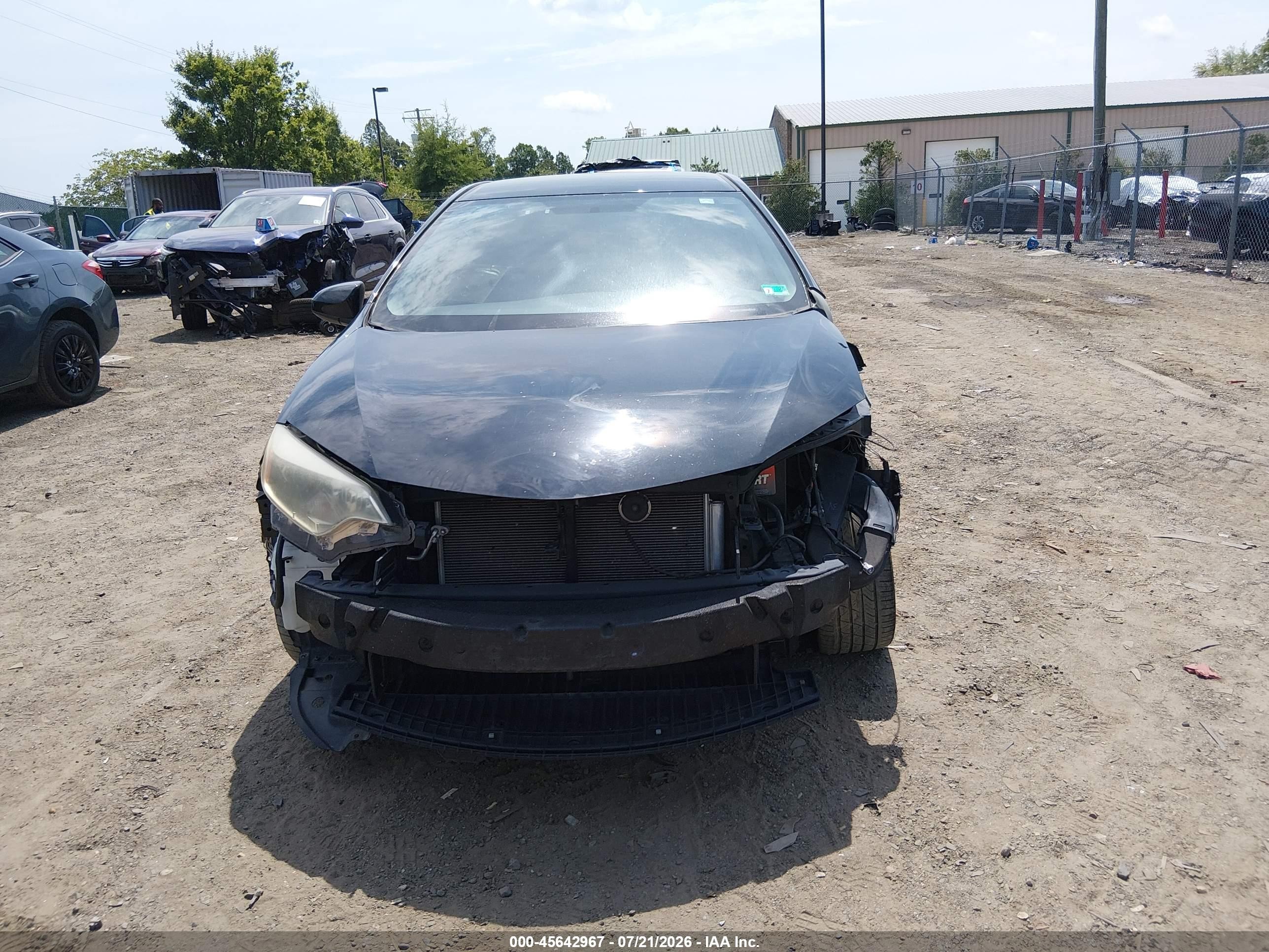 2015 Toyota Corolla Le Black vin: 2T1BURHE5FC359831