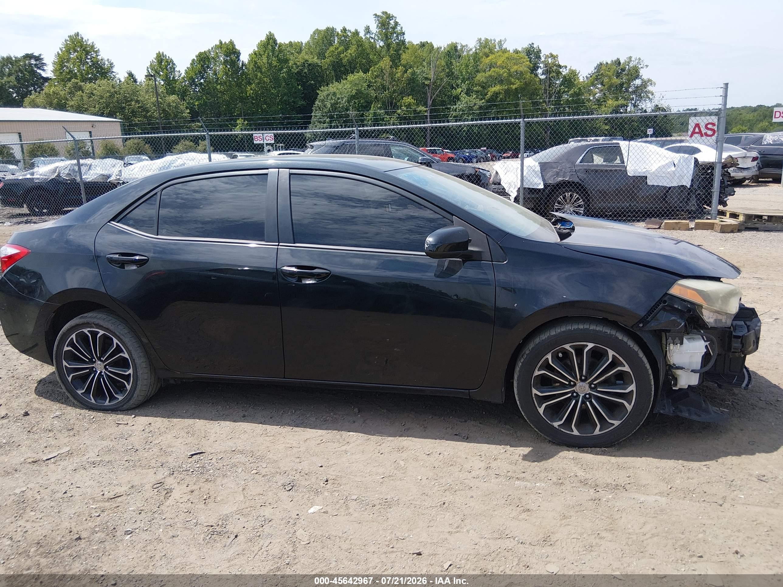 2015 Toyota Corolla Le Black vin: 2T1BURHE5FC359831