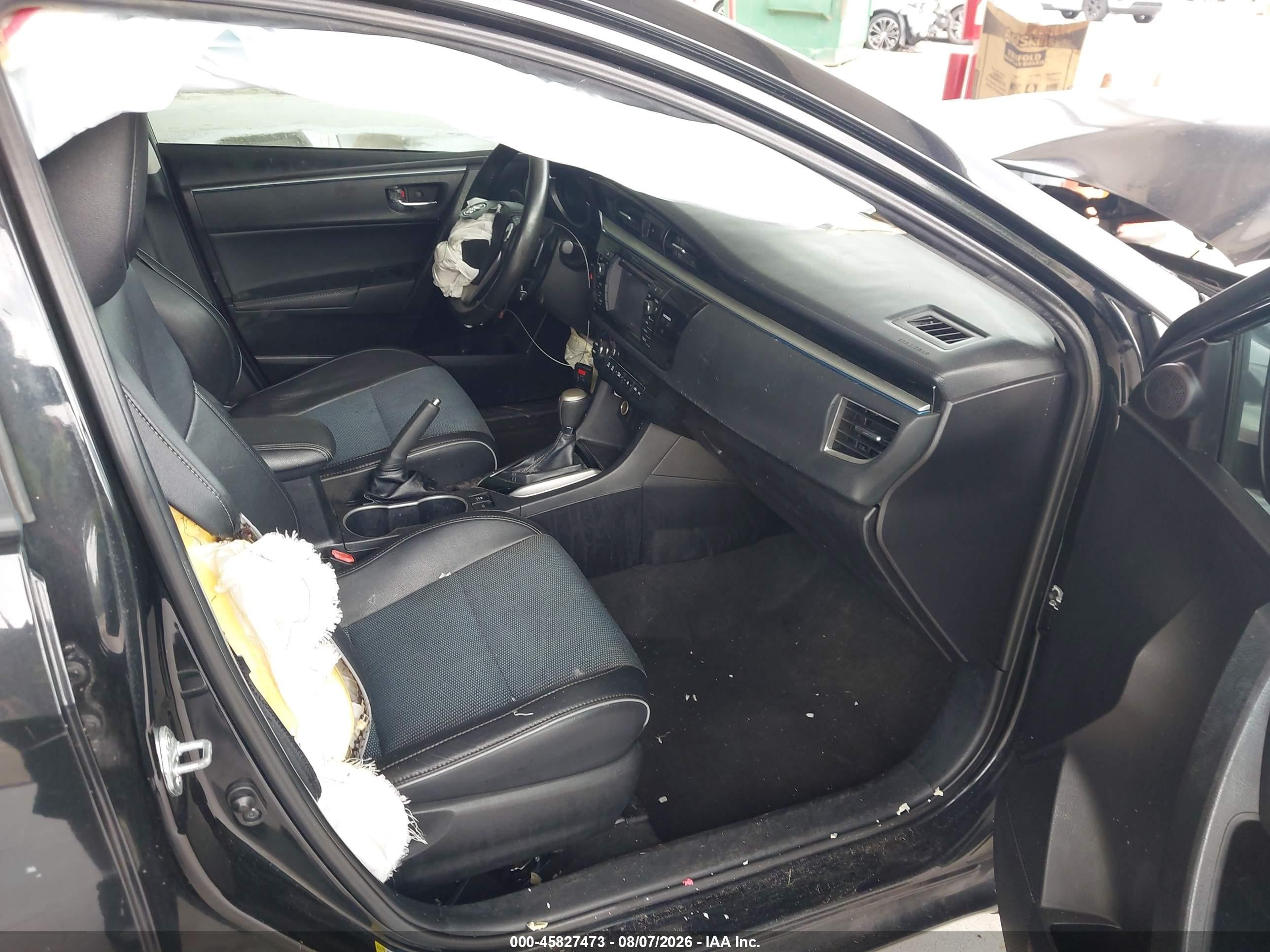 2015 Toyota Corolla S Plus Black vin: 2T1BURHE5FC371008