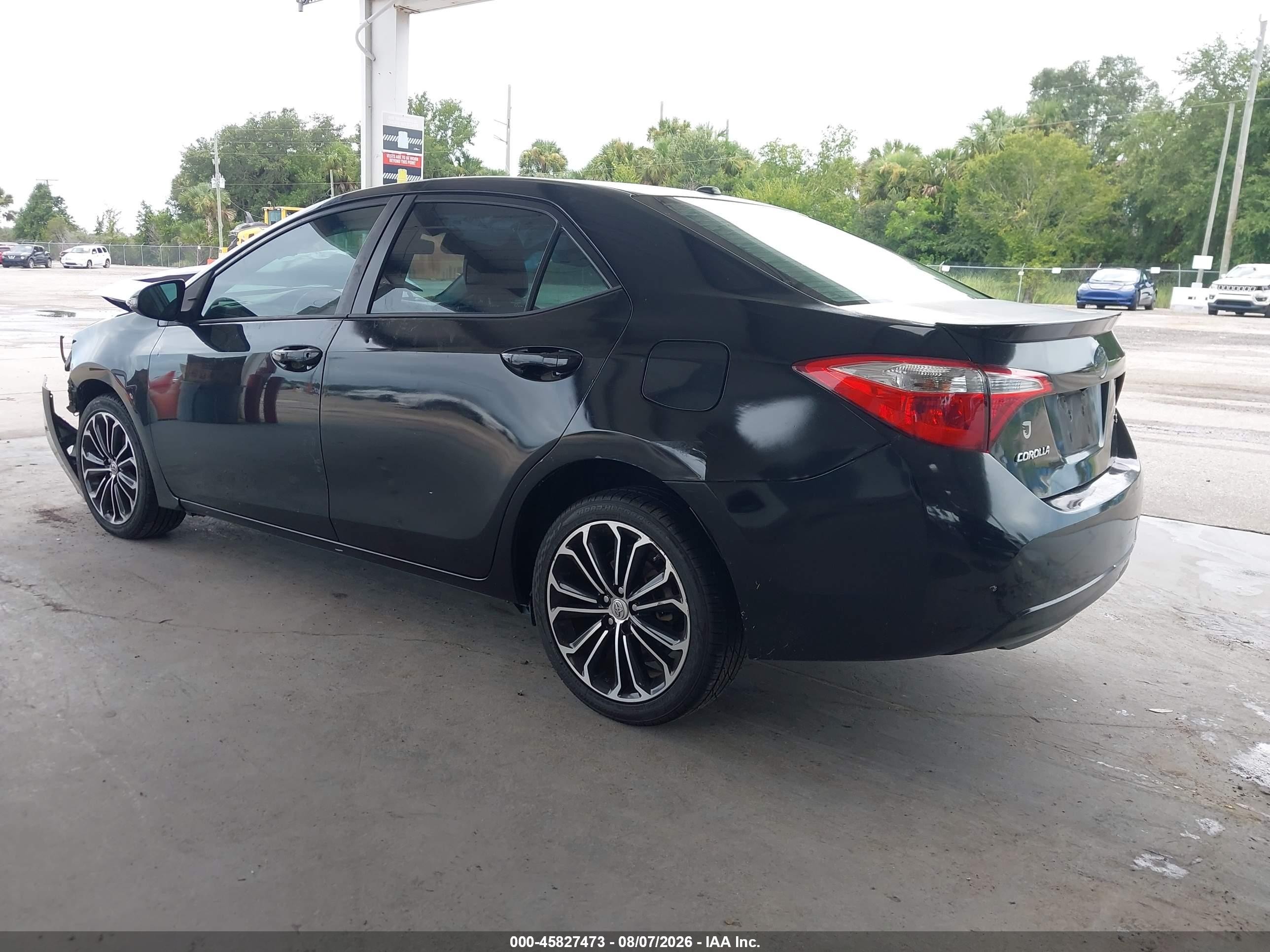 2015 Toyota Corolla S Plus Black vin: 2T1BURHE5FC371008