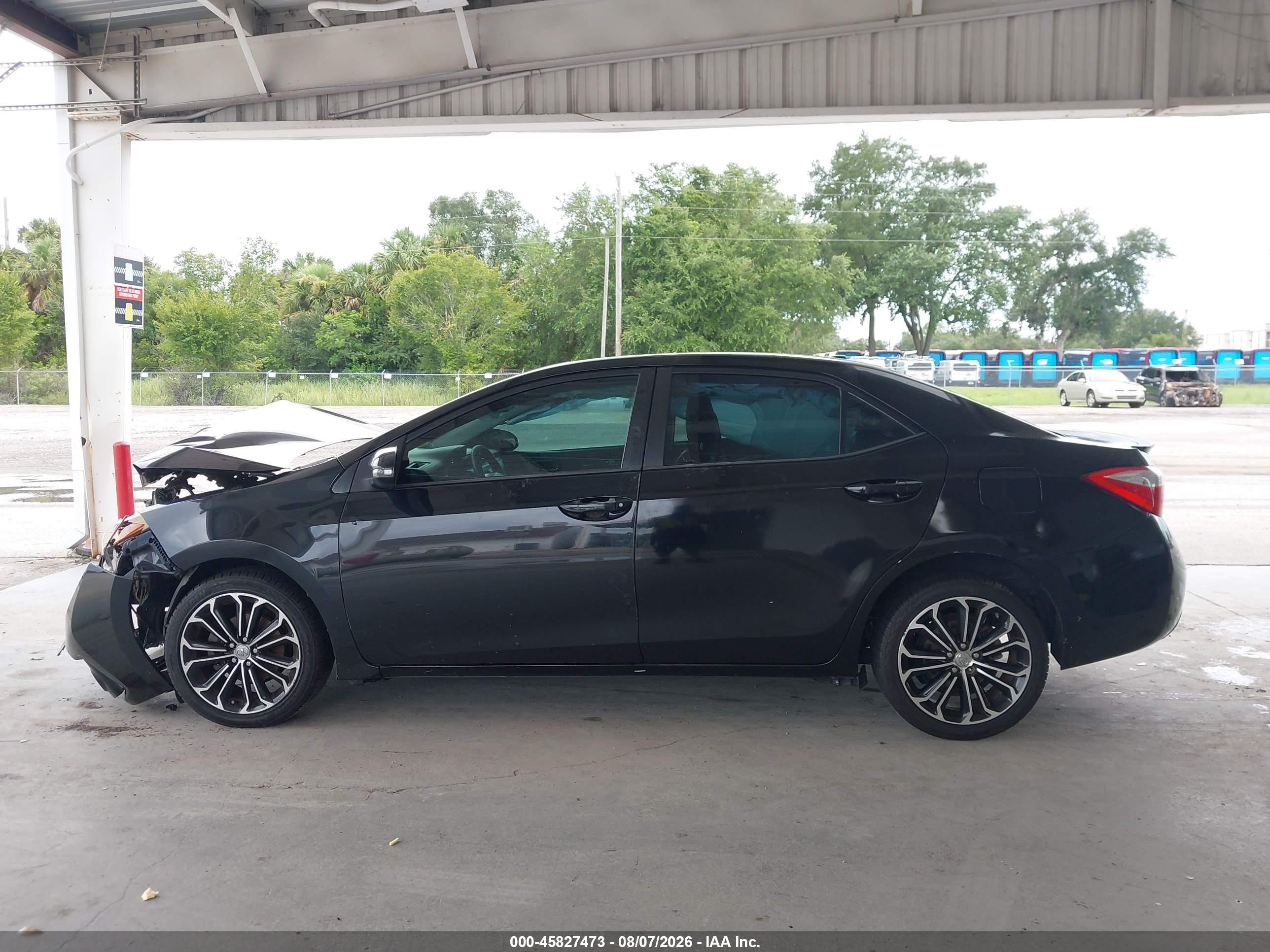 2015 Toyota Corolla S Plus Black vin: 2T1BURHE5FC371008
