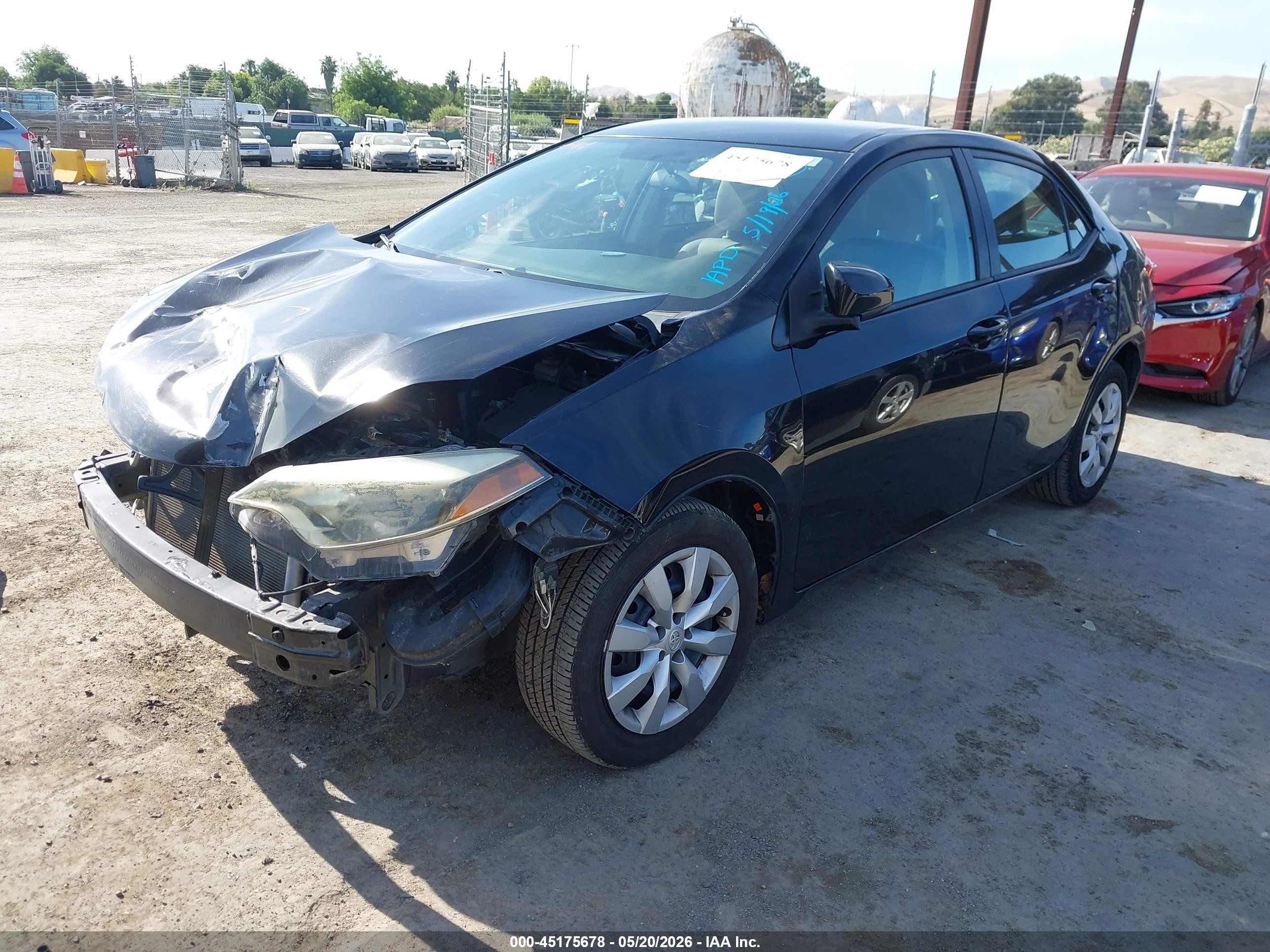 2015 Toyota Corolla Le Black vin: 2T1BURHE5FC375981