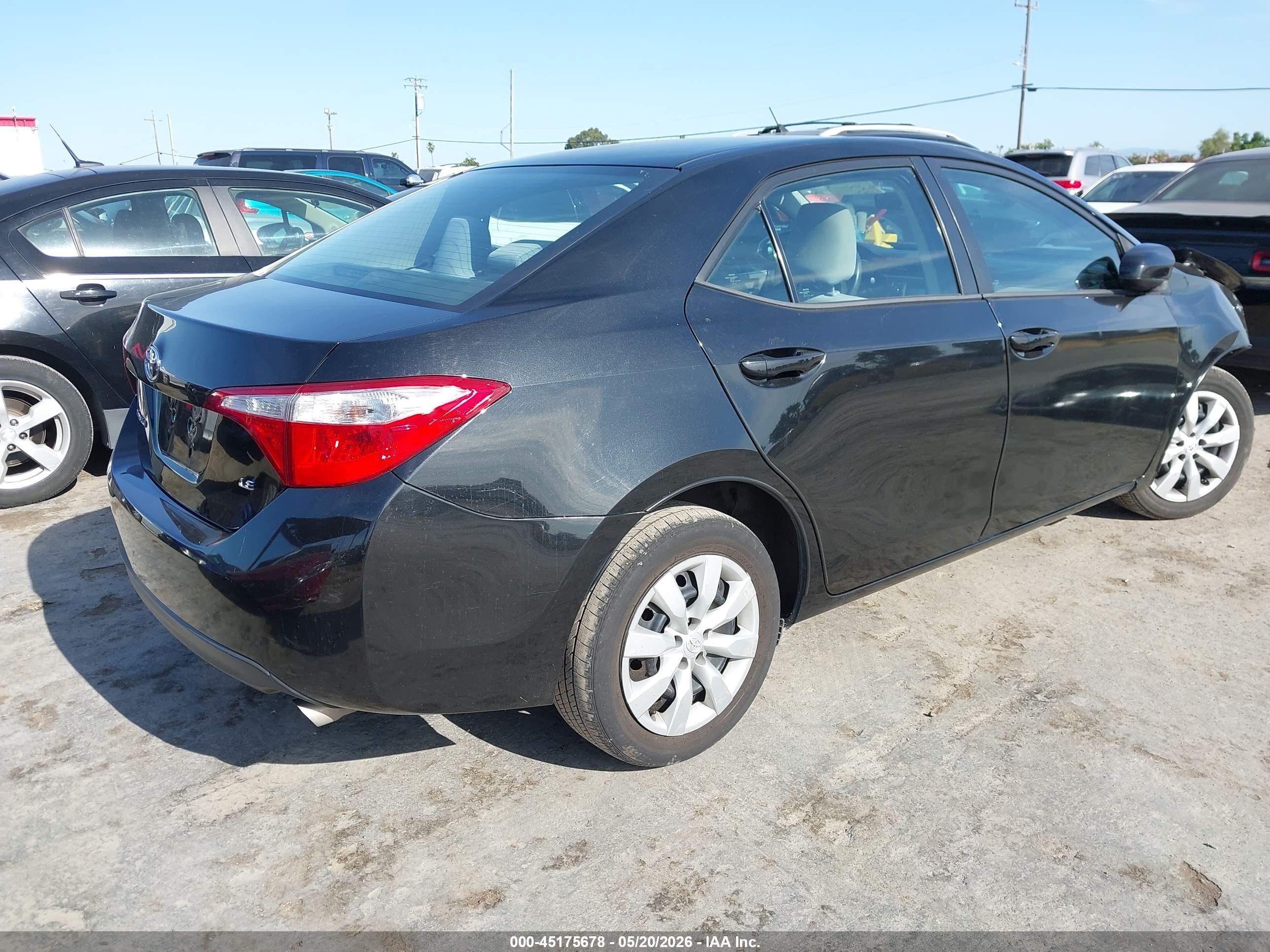 2015 Toyota Corolla Le Black vin: 2T1BURHE5FC375981