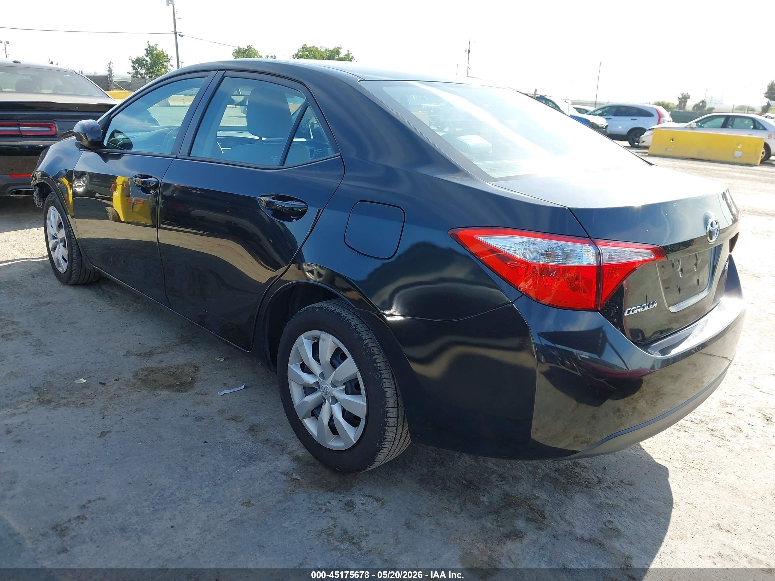 2015 Toyota Corolla Le Black vin: 2T1BURHE5FC375981