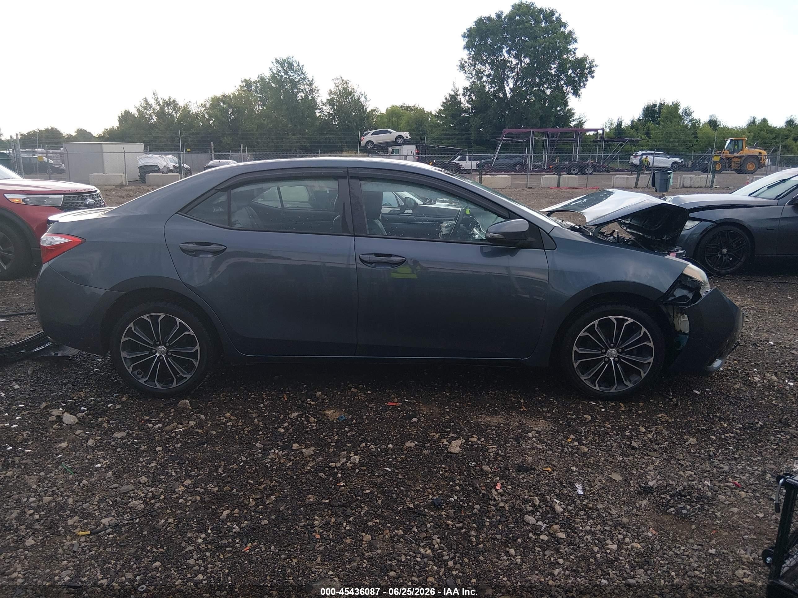 2015 Toyota Corolla S Plus Серый vin: 2T1BURHE5FC387094