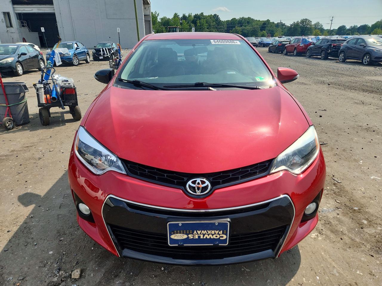 2015 Toyota Corolla S Plus Red vin: 2T1BURHE5FC394580