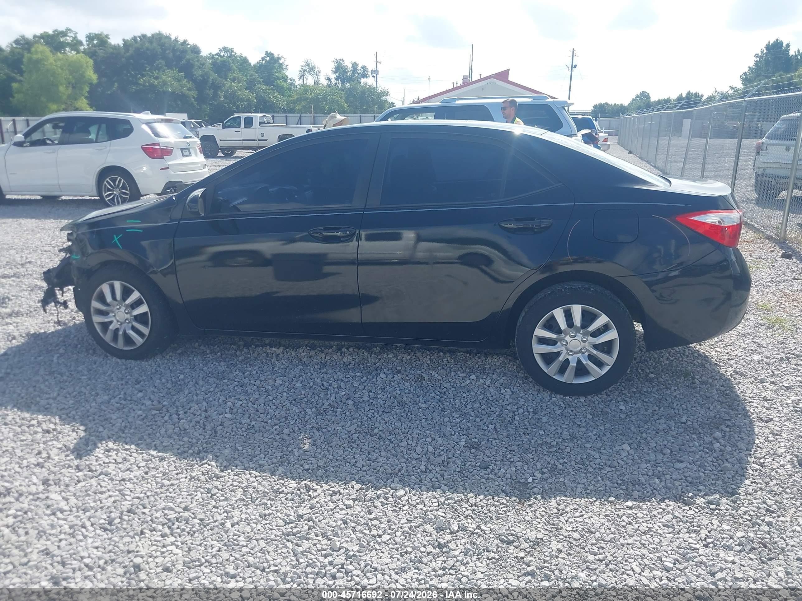 2015 Toyota Corolla Le Черный vin: 2T1BURHE5FC426198