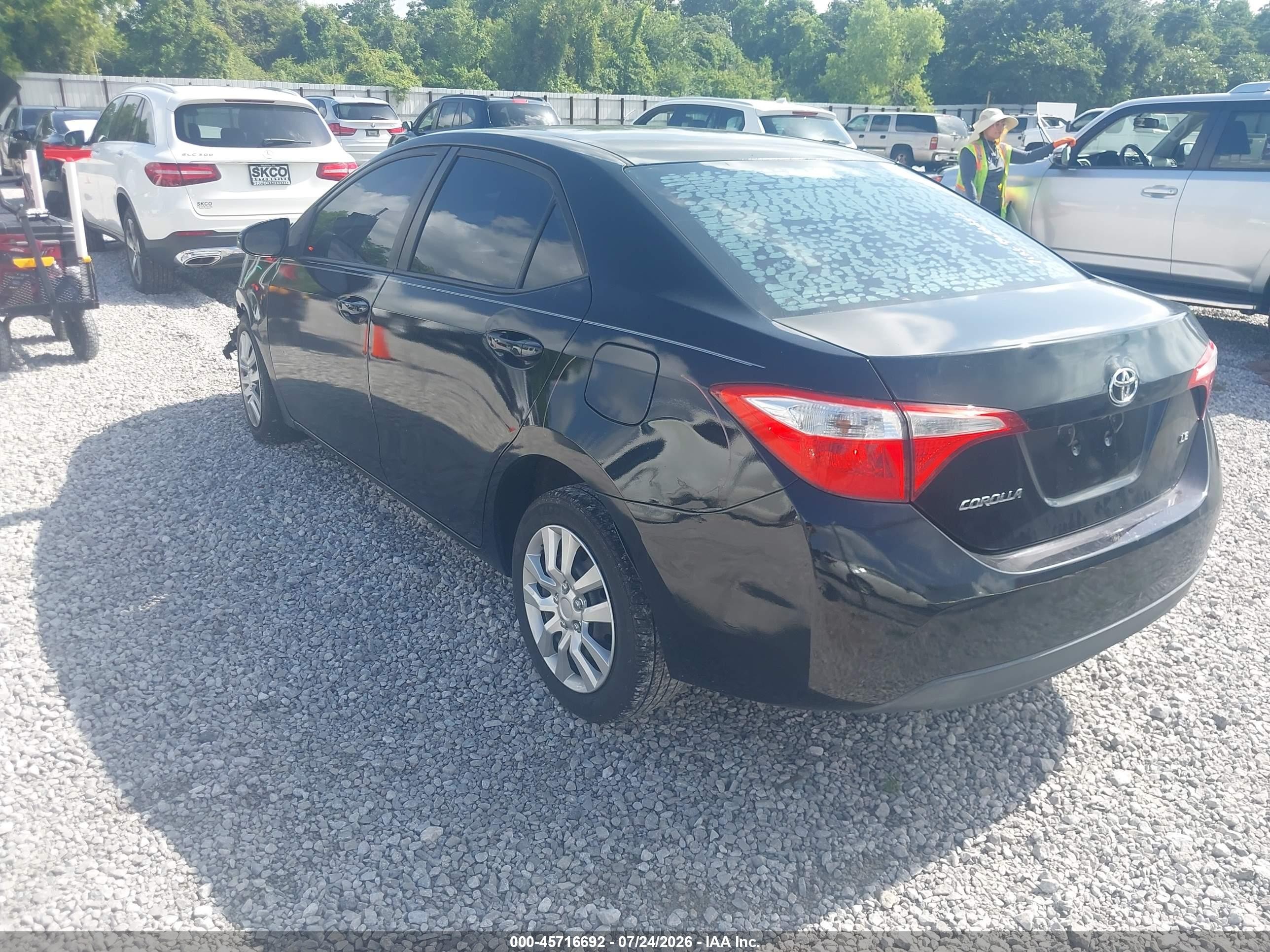 2015 Toyota Corolla Le Черный vin: 2T1BURHE5FC426198