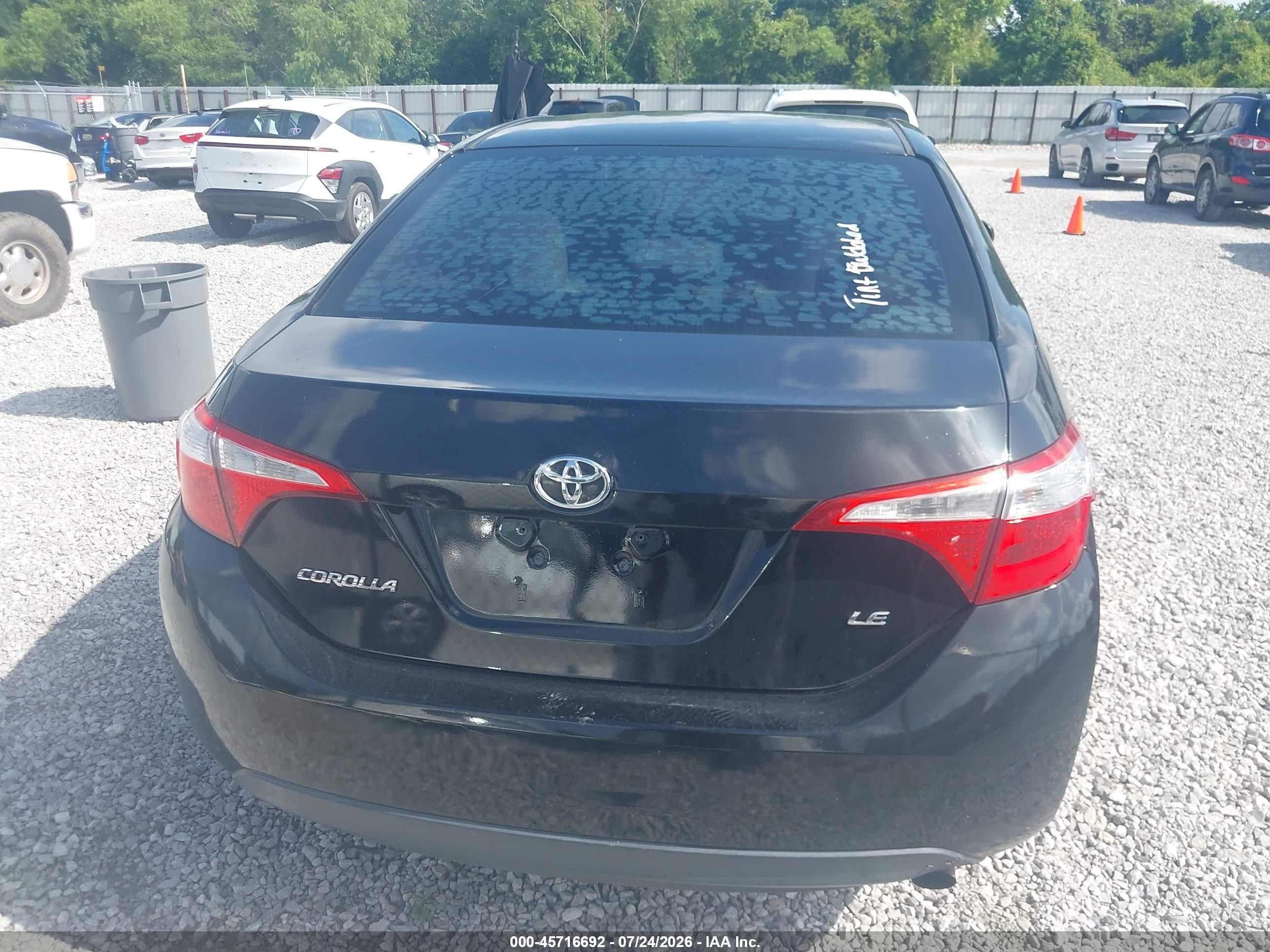 2015 Toyota Corolla Le Черный vin: 2T1BURHE5FC426198