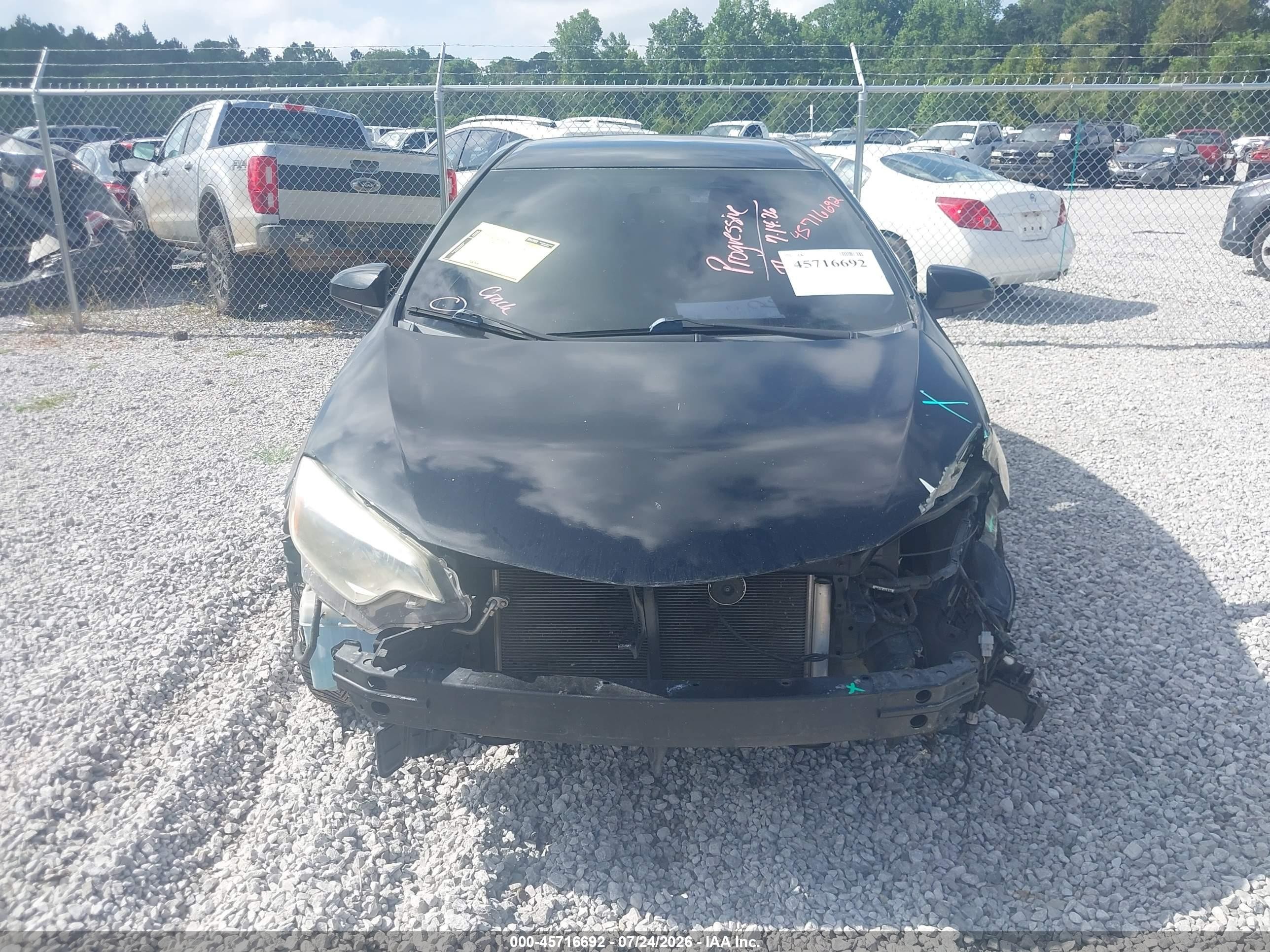 2015 Toyota Corolla Le Черный vin: 2T1BURHE5FC426198