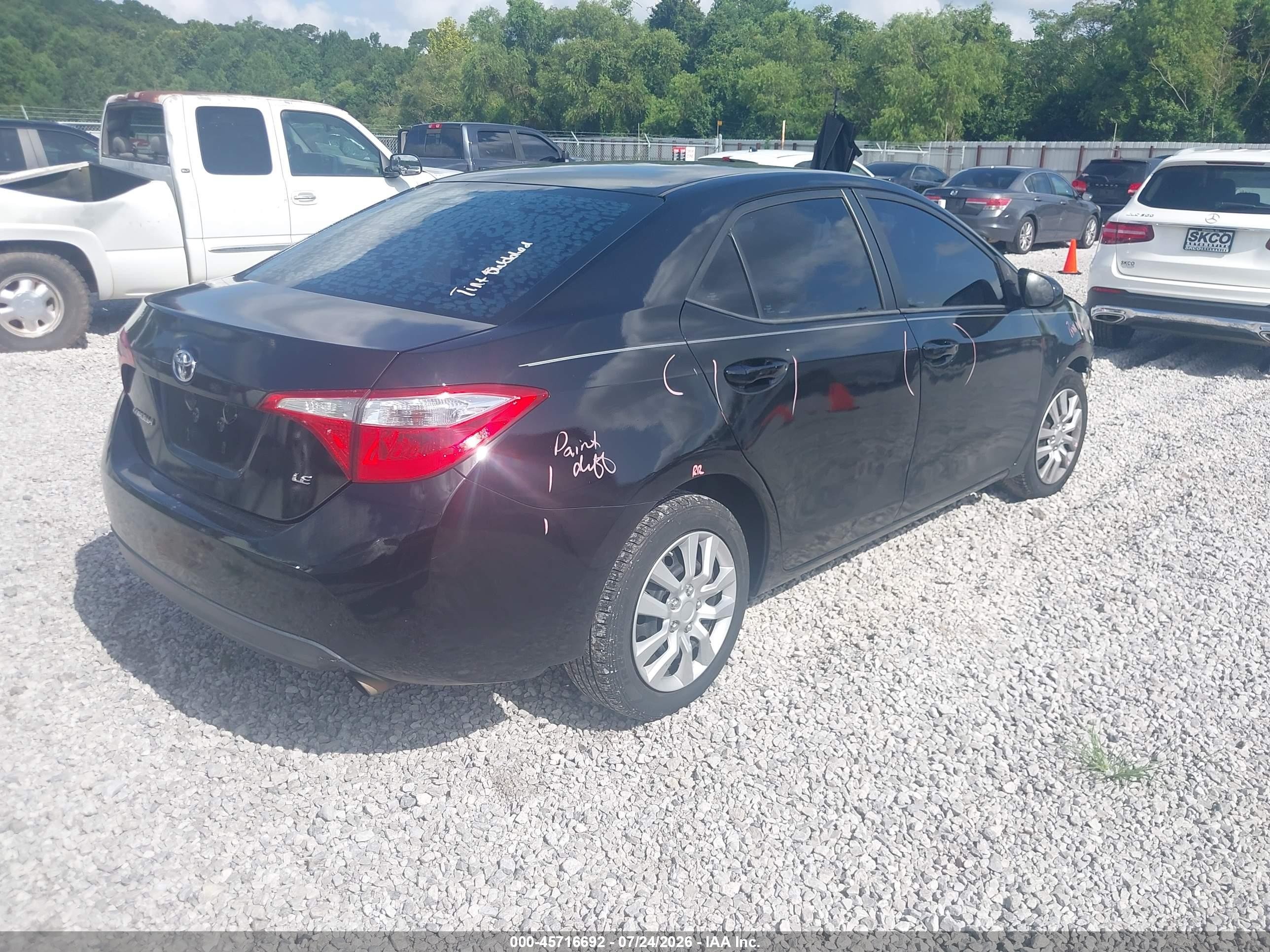 2015 Toyota Corolla Le Черный vin: 2T1BURHE5FC426198