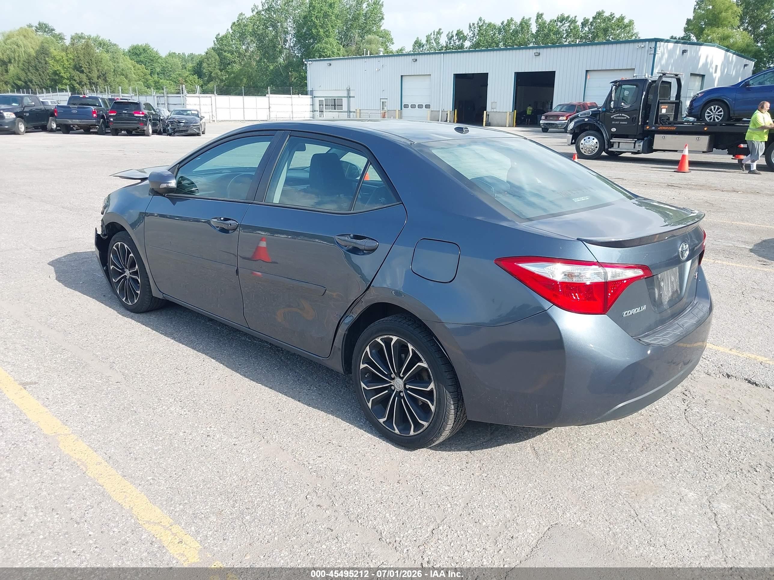 2015 Toyota Corolla S Plus Gray vin: 2T1BURHE5FC434592