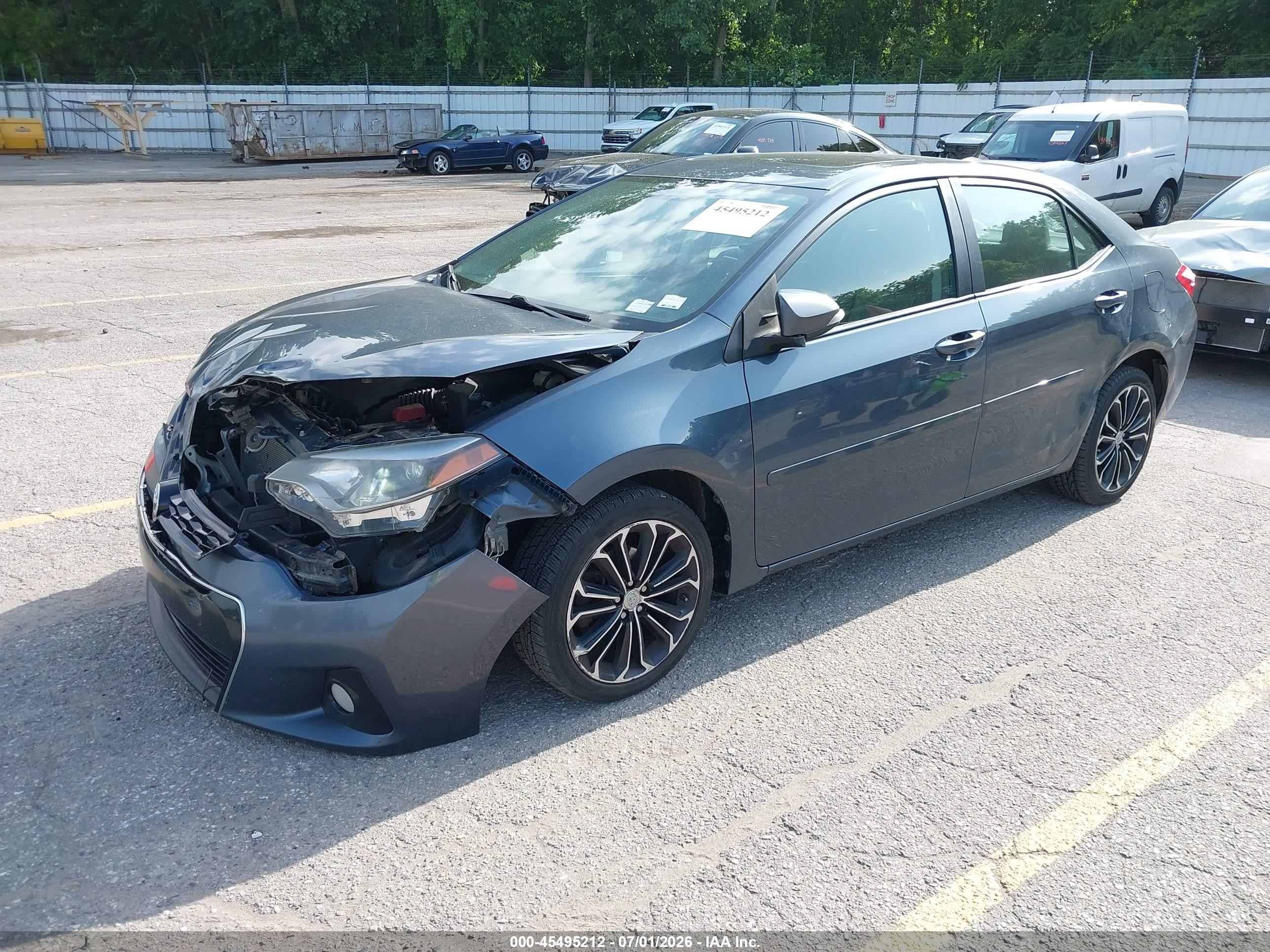 2015 Toyota Corolla S Plus Gray vin: 2T1BURHE5FC434592