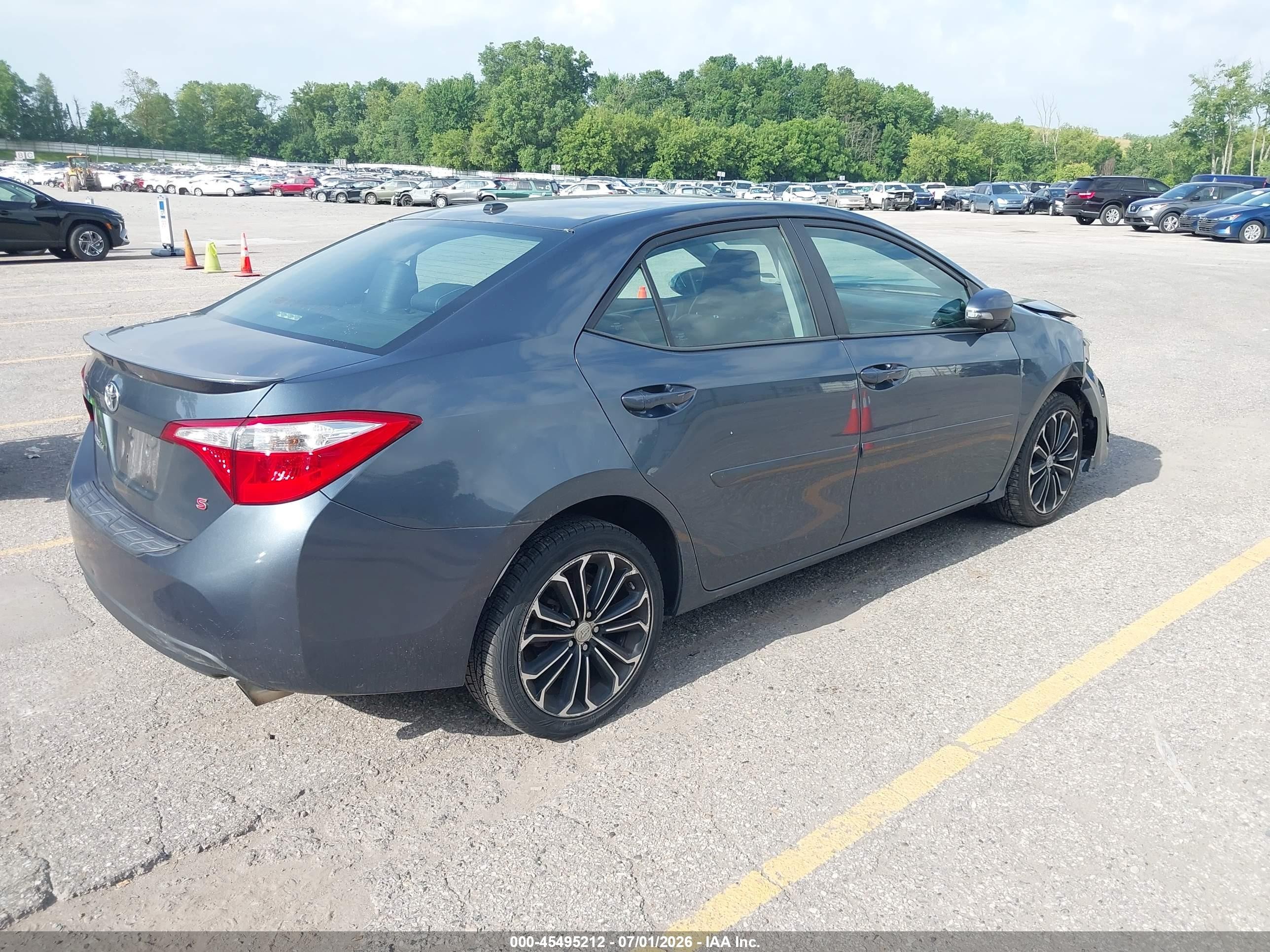 2015 Toyota Corolla S Plus Gray vin: 2T1BURHE5FC434592