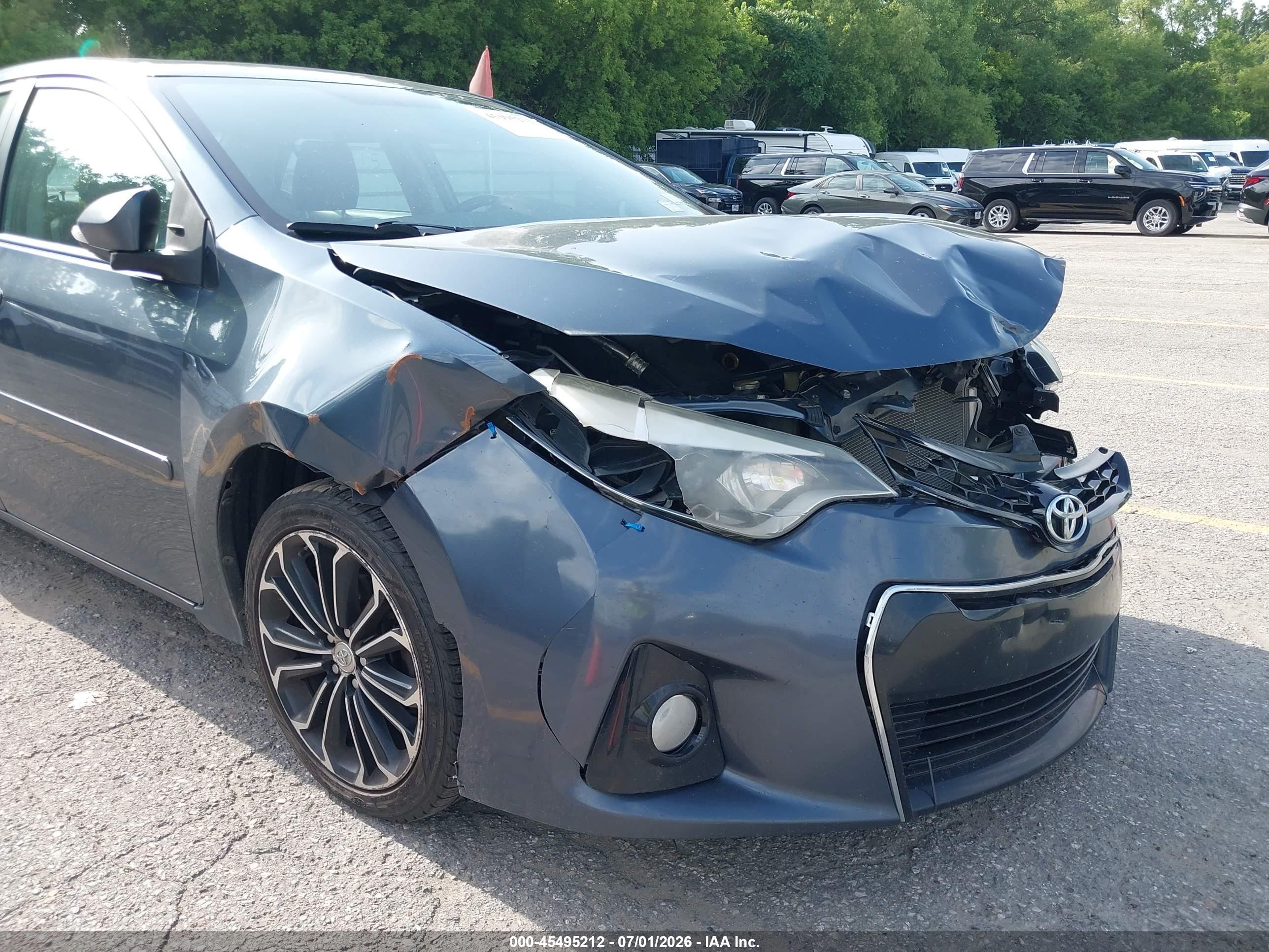 2015 Toyota Corolla S Plus Gray vin: 2T1BURHE5FC434592