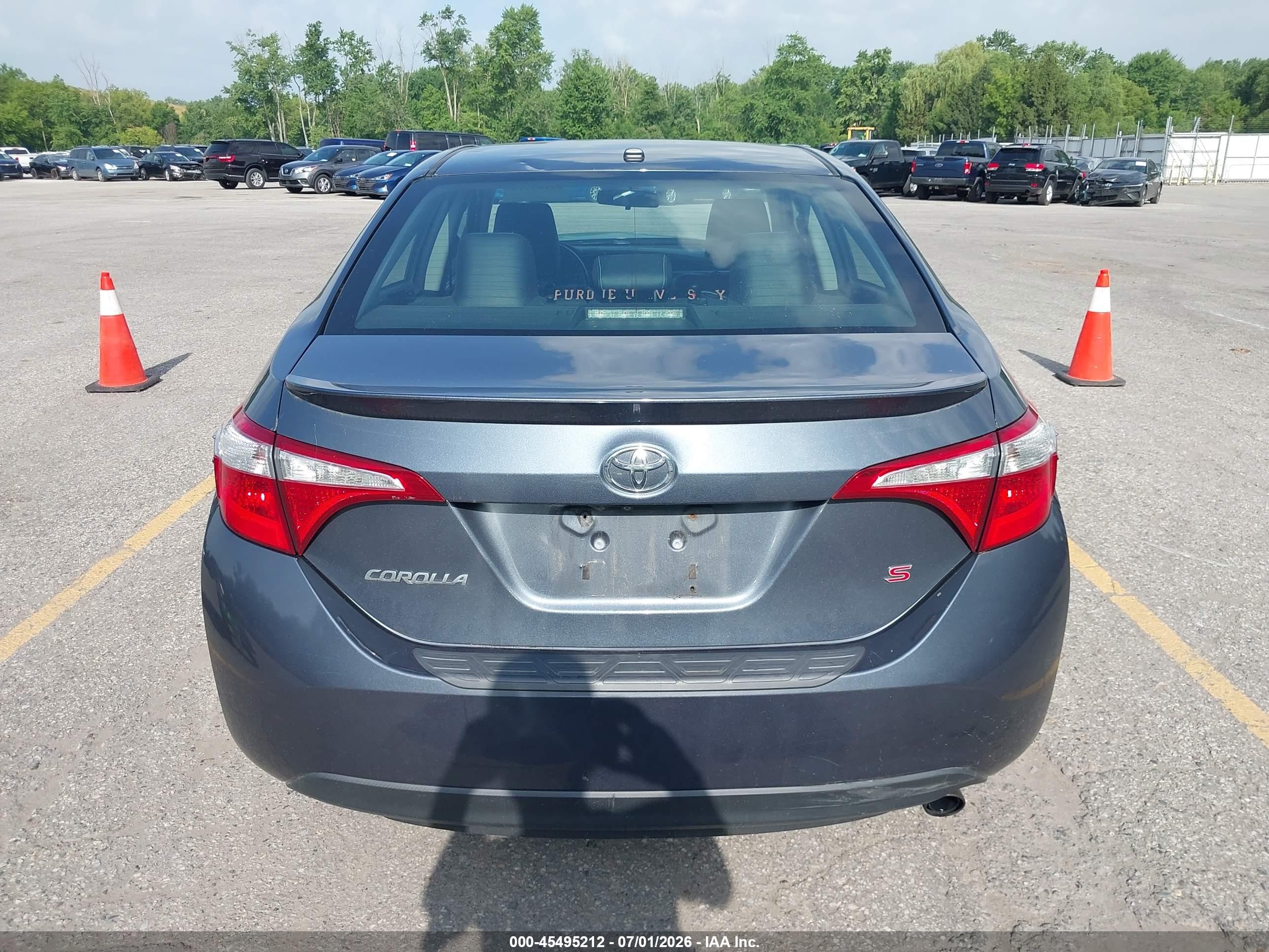 2015 Toyota Corolla S Plus Gray vin: 2T1BURHE5FC434592
