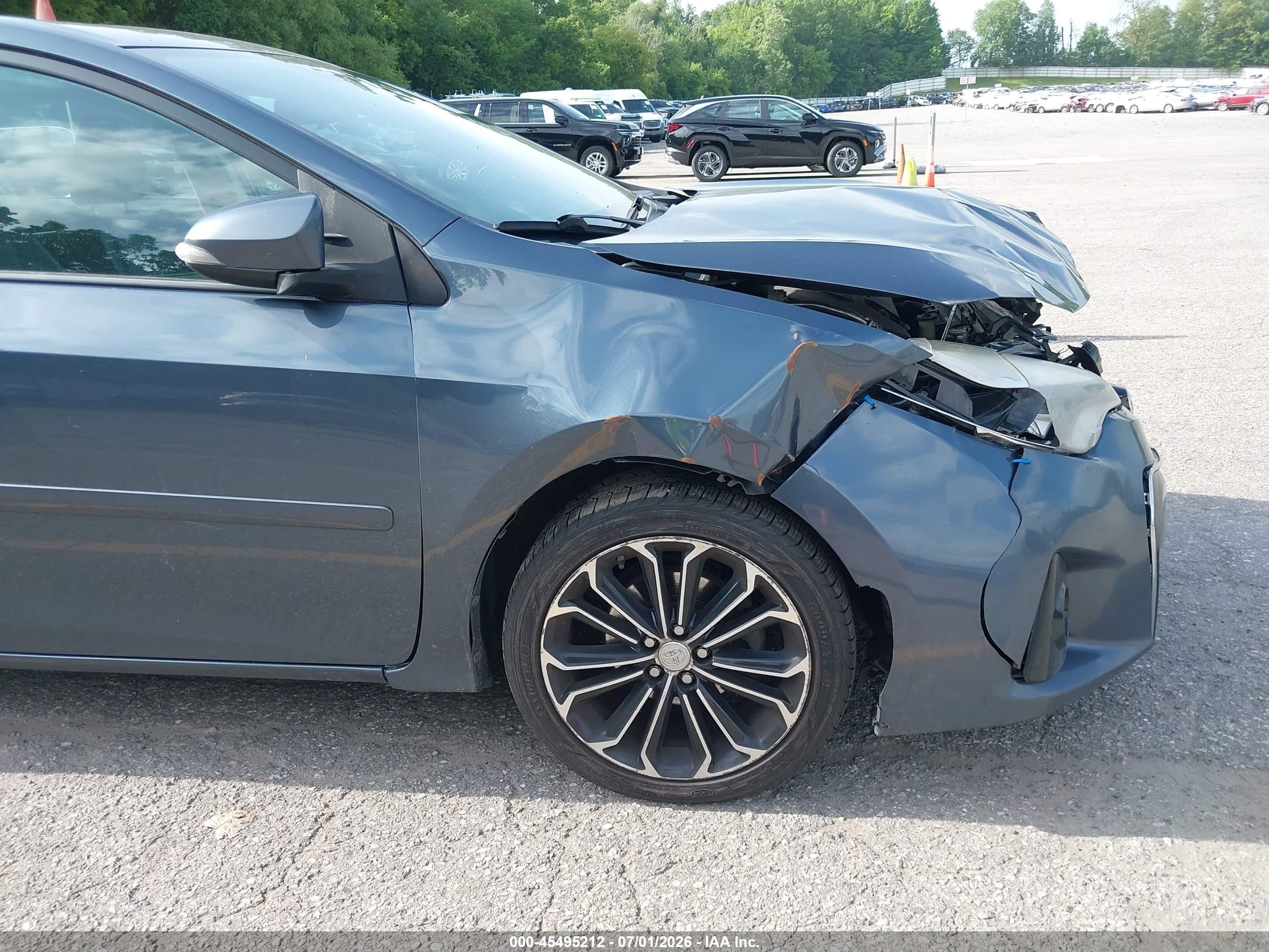 2015 Toyota Corolla S Plus Gray vin: 2T1BURHE5FC434592
