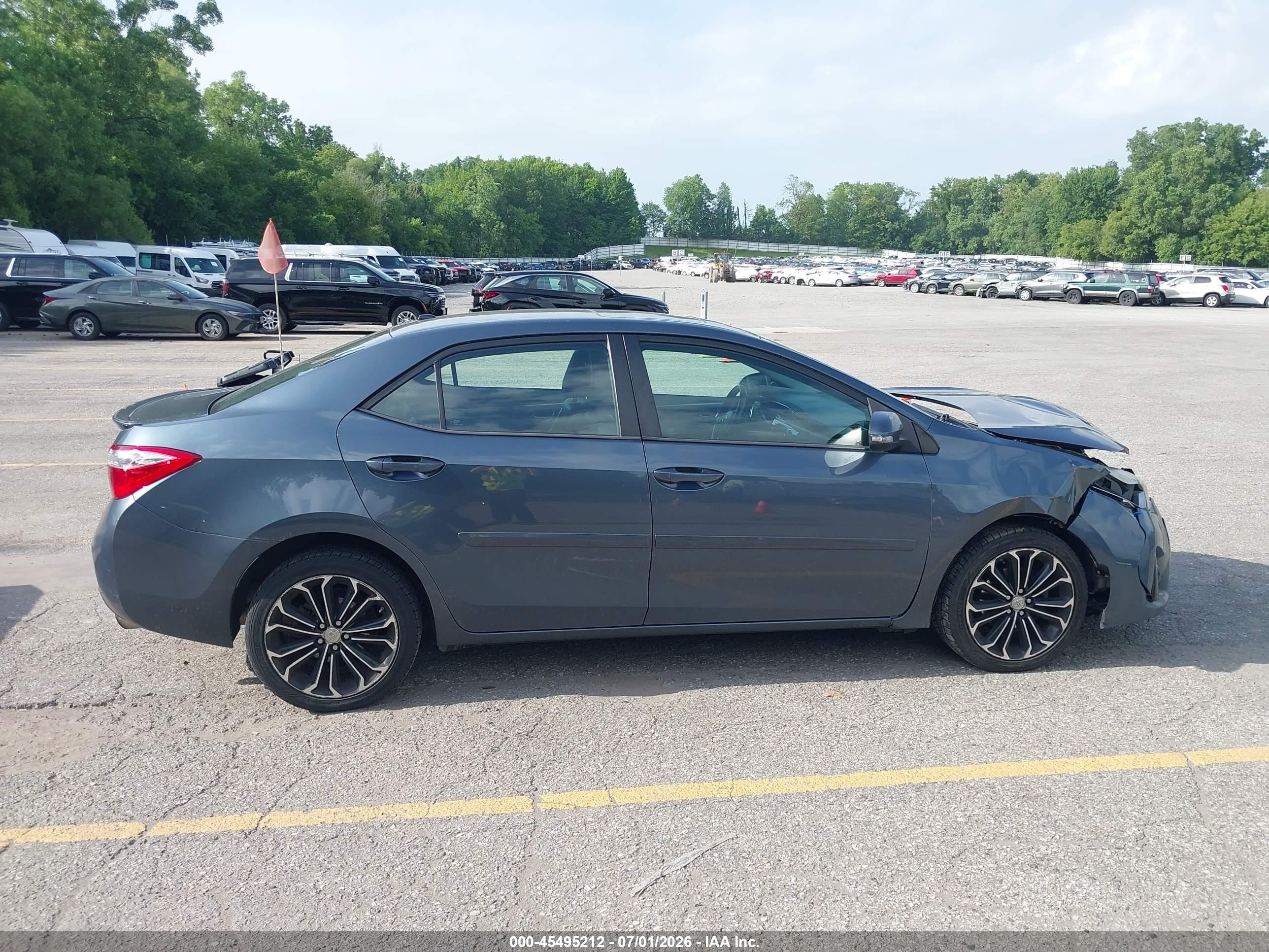 2015 Toyota Corolla S Plus Gray vin: 2T1BURHE5FC434592