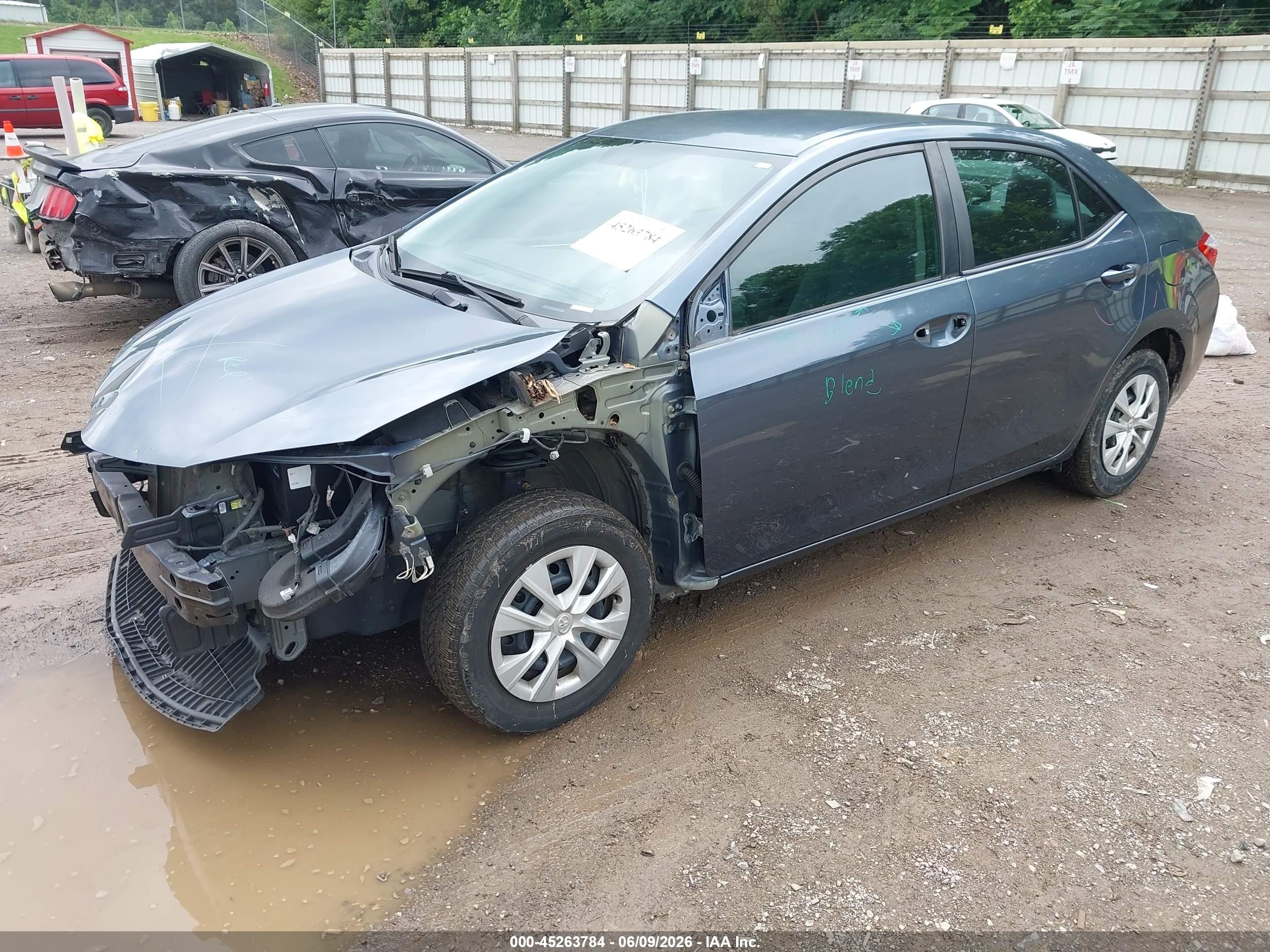 2015 Toyota Corolla L Black vin: 2T1BURHE5FC439985