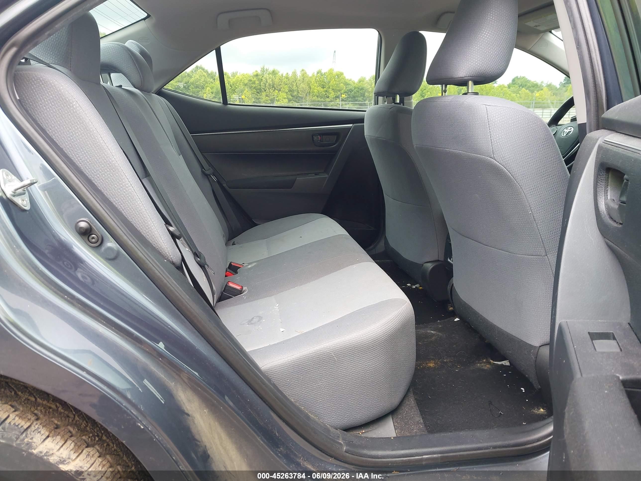 2015 Toyota Corolla L Black vin: 2T1BURHE5FC439985