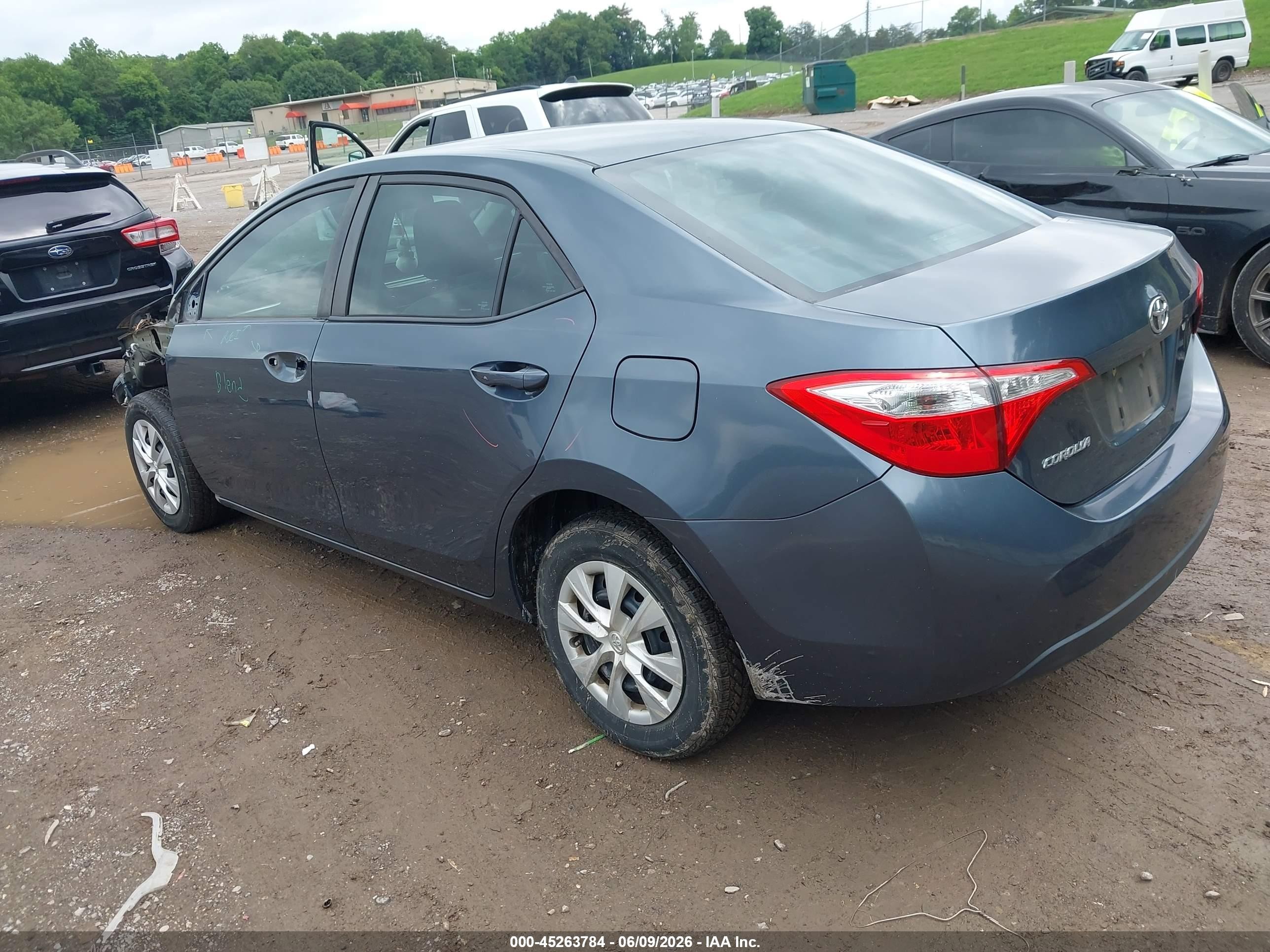 2015 Toyota Corolla L Black vin: 2T1BURHE5FC439985