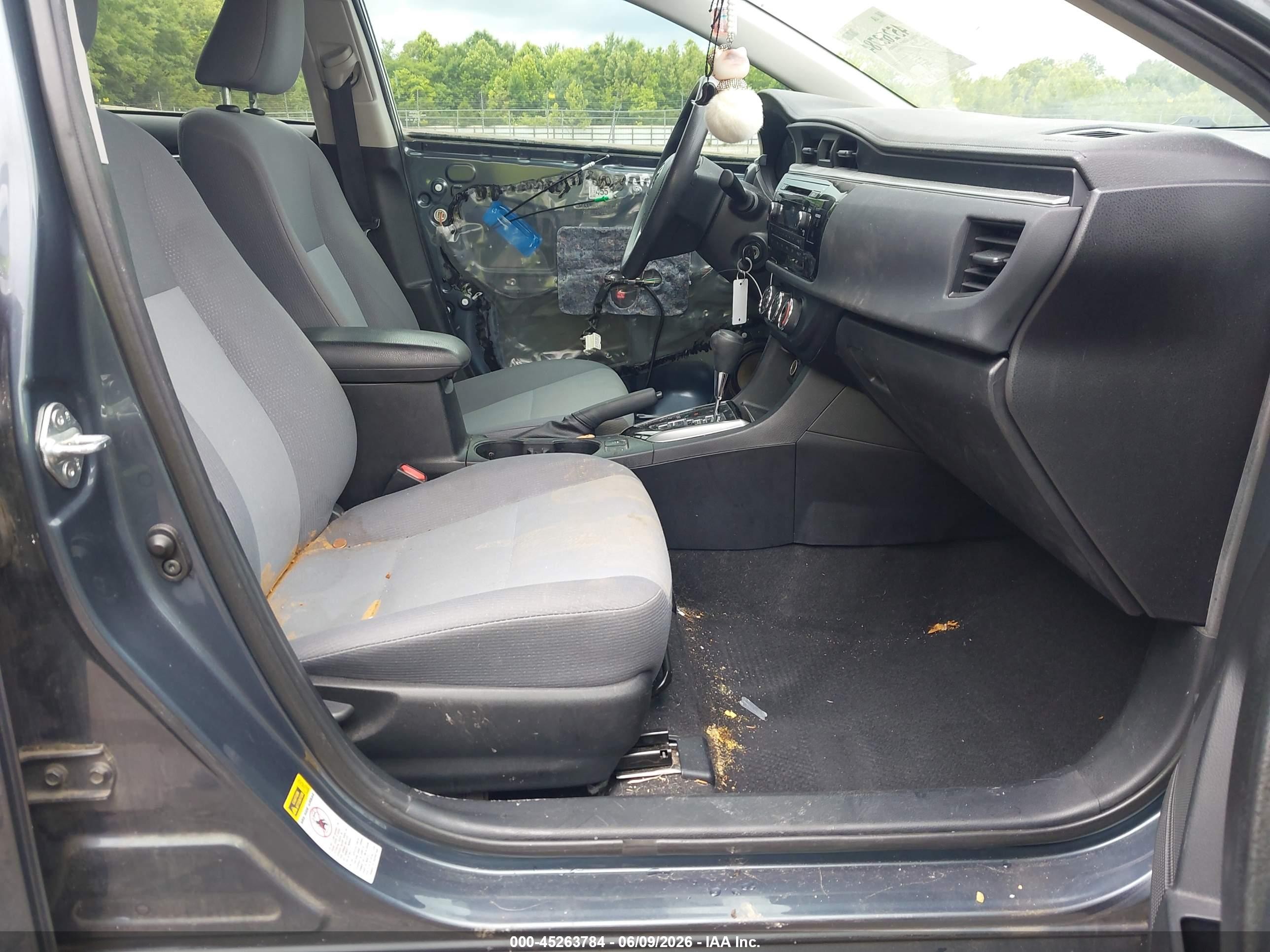 2015 Toyota Corolla L Black vin: 2T1BURHE5FC439985