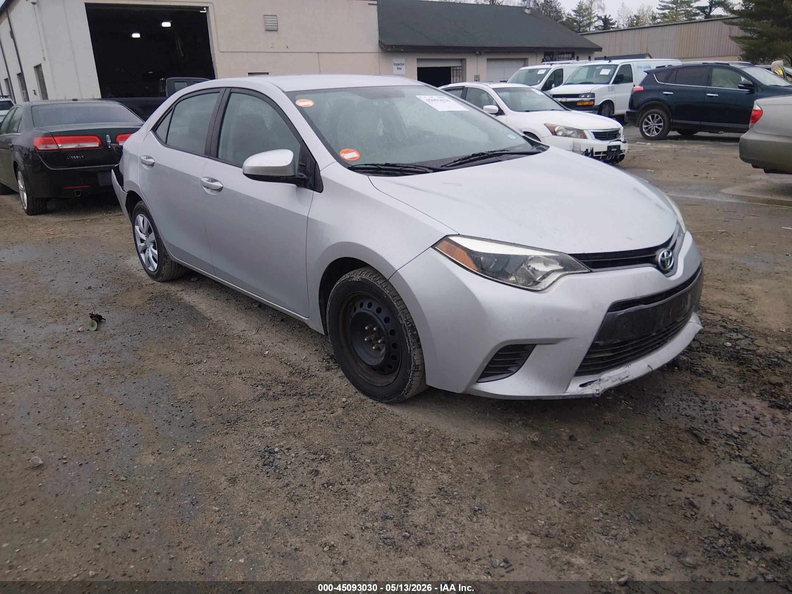 2015 Toyota Corolla Le Серебряный vin: 2T1BURHE5FC443535