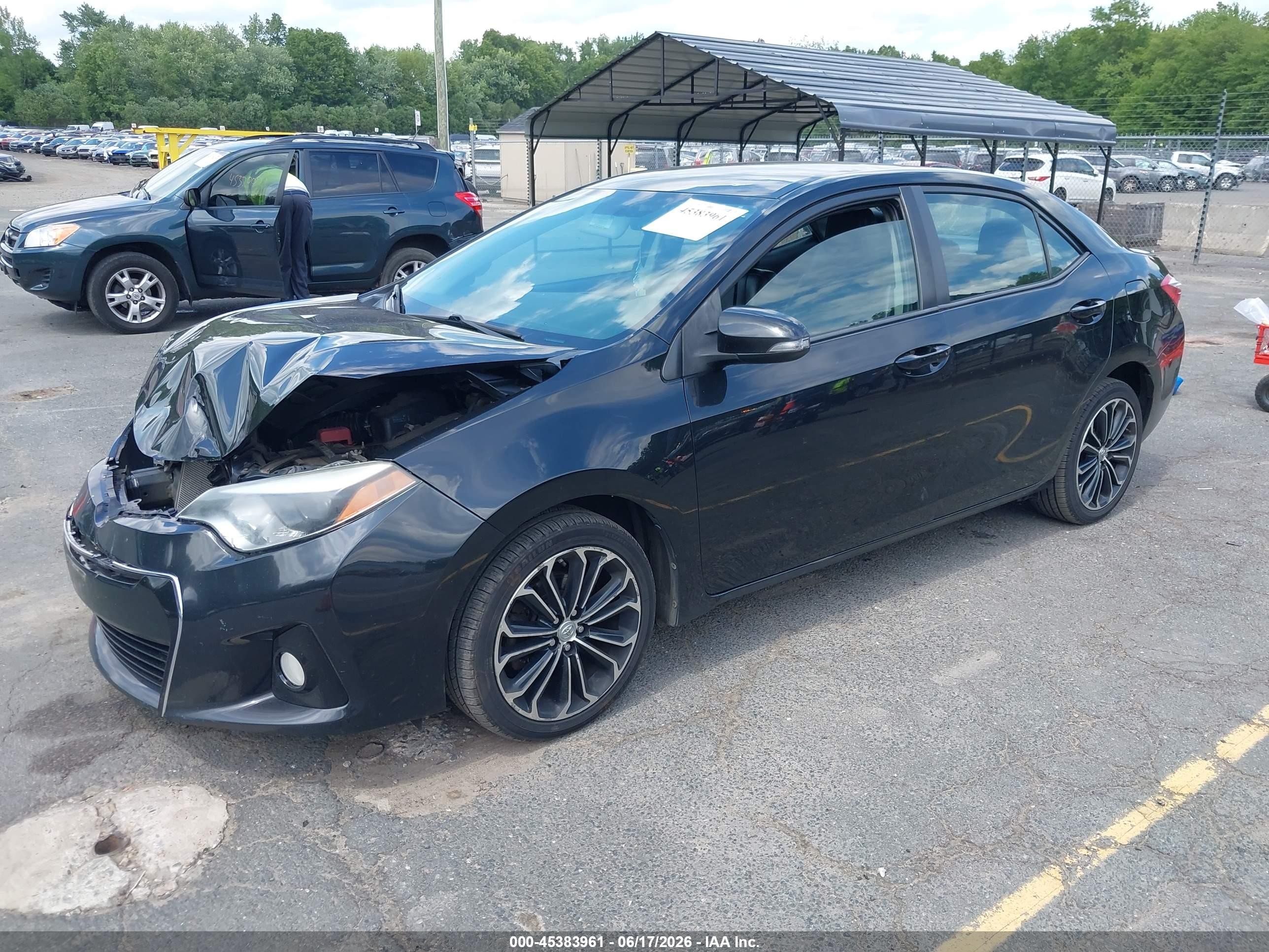 2015 Toyota Corolla S Plus Black vin: 2T1BURHE5FC448041