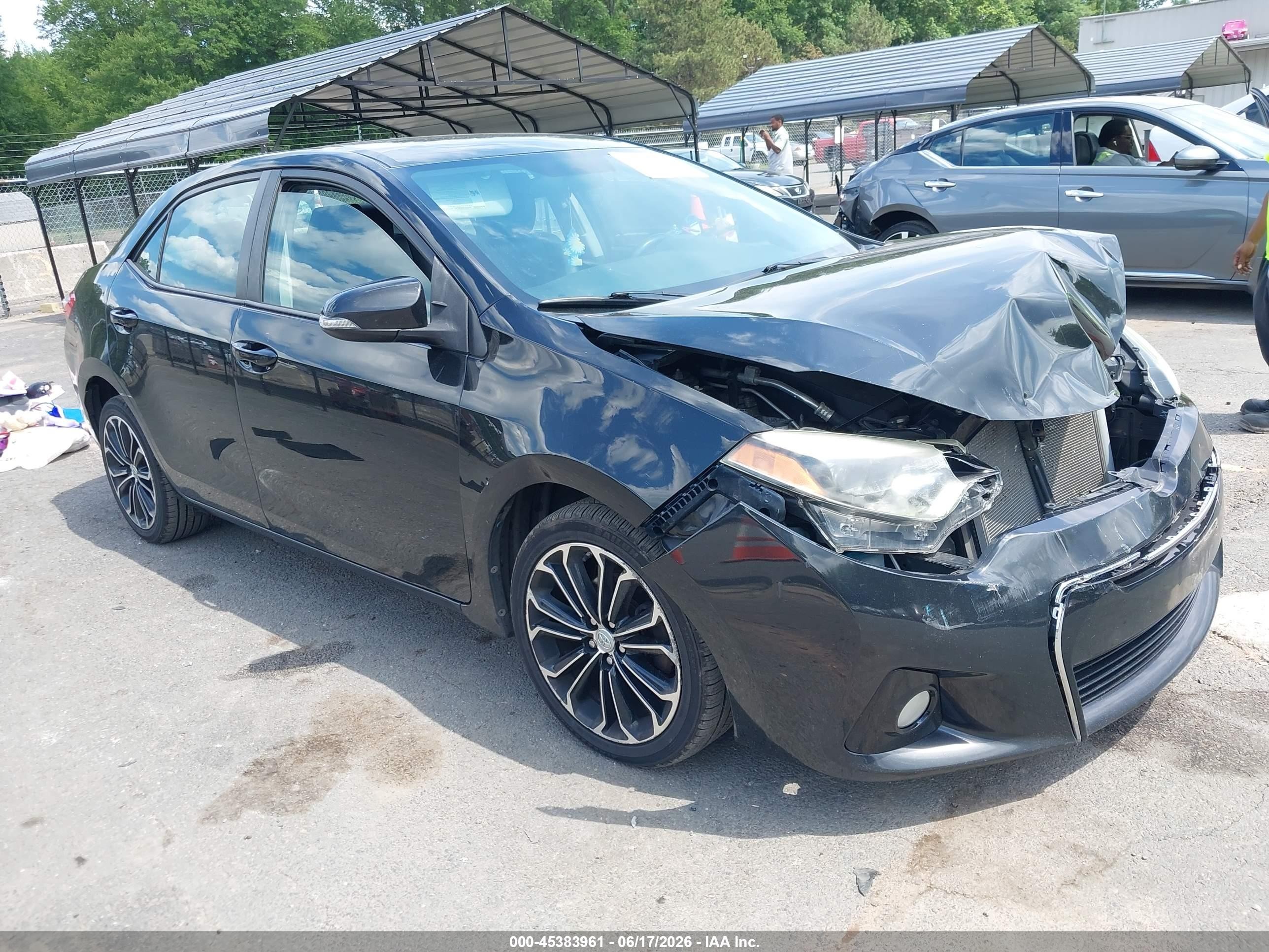 2015 Toyota Corolla S Plus Black vin: 2T1BURHE5FC448041