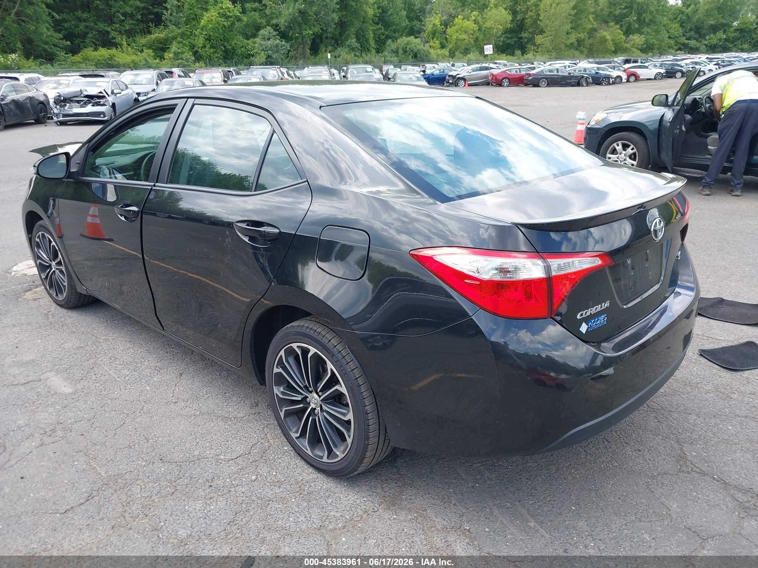 2015 Toyota Corolla S Plus Black vin: 2T1BURHE5FC448041